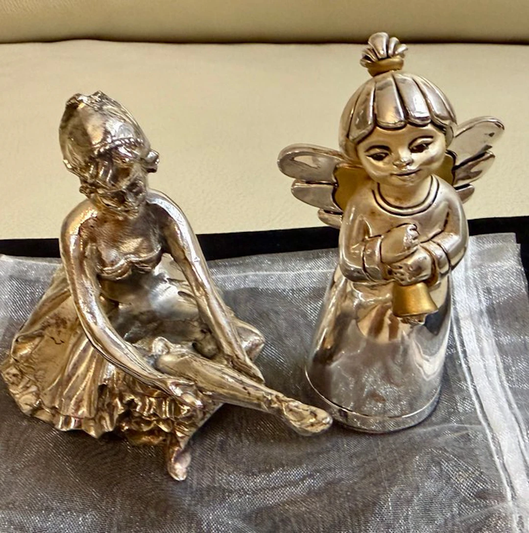 ARDE/Gianni - Figurine - BALLERINA & ANGEL - 383 g (2) - 925 Silver Laminated