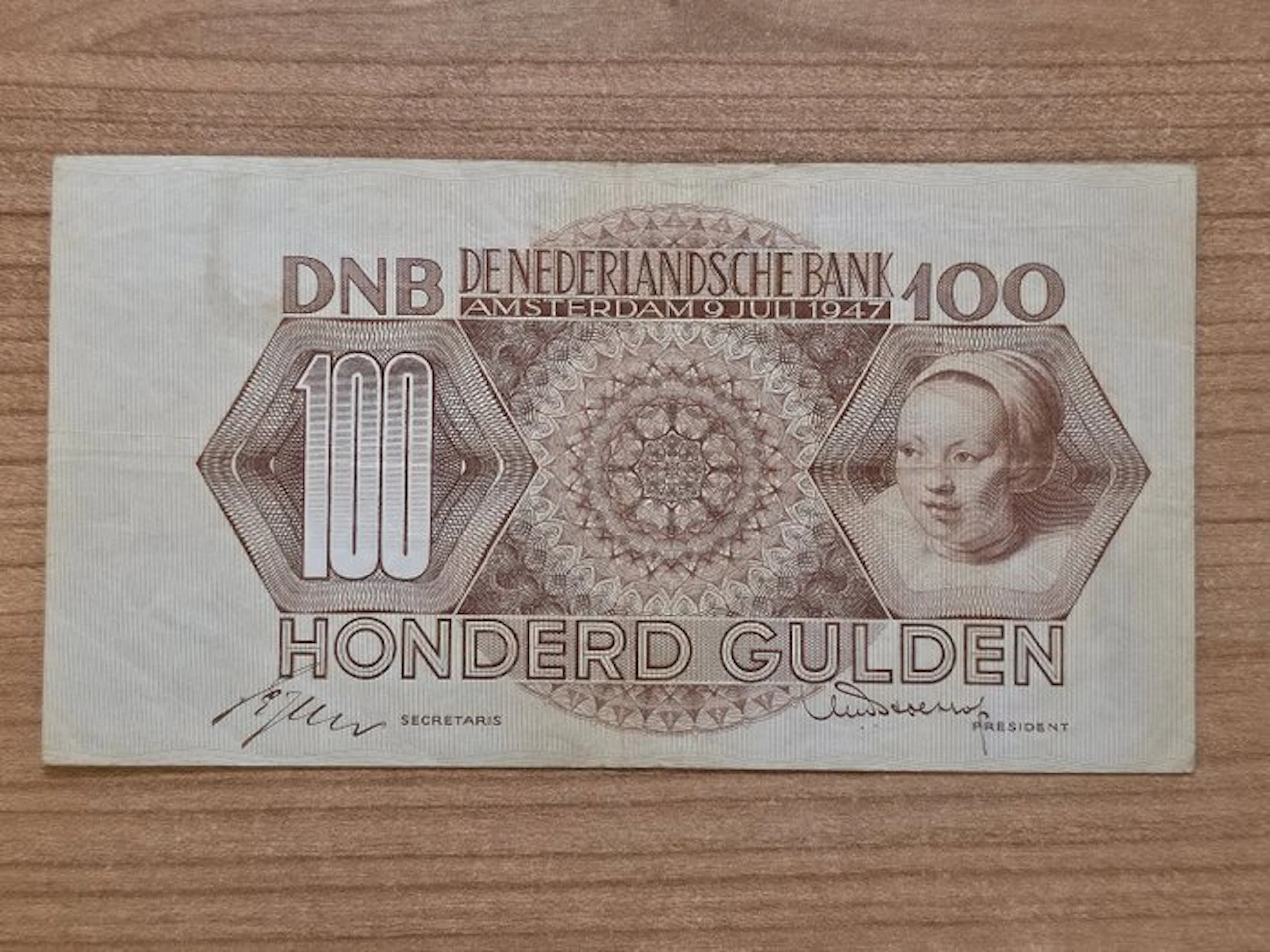 Netherlands. - 100 Gulden 1947 (Adriaantje Hollaer) - PL100.a (No