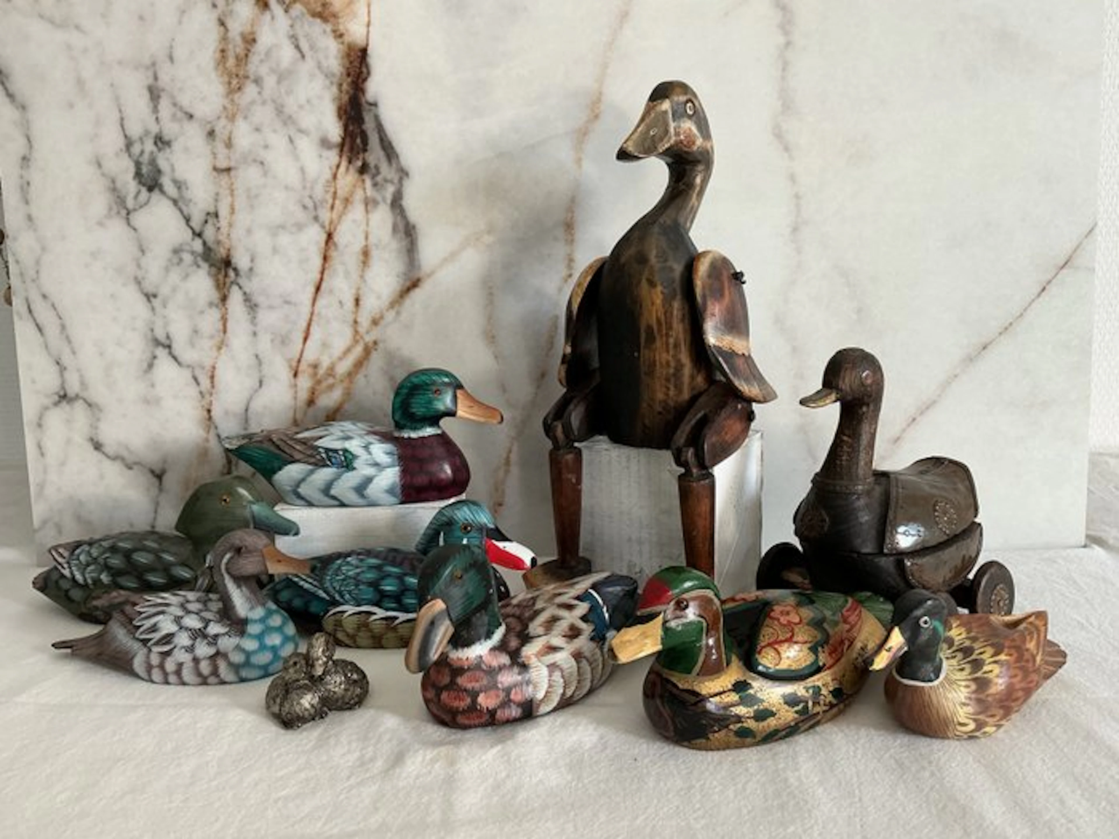 Figurine - Verzameling Eenden (10) - Wood