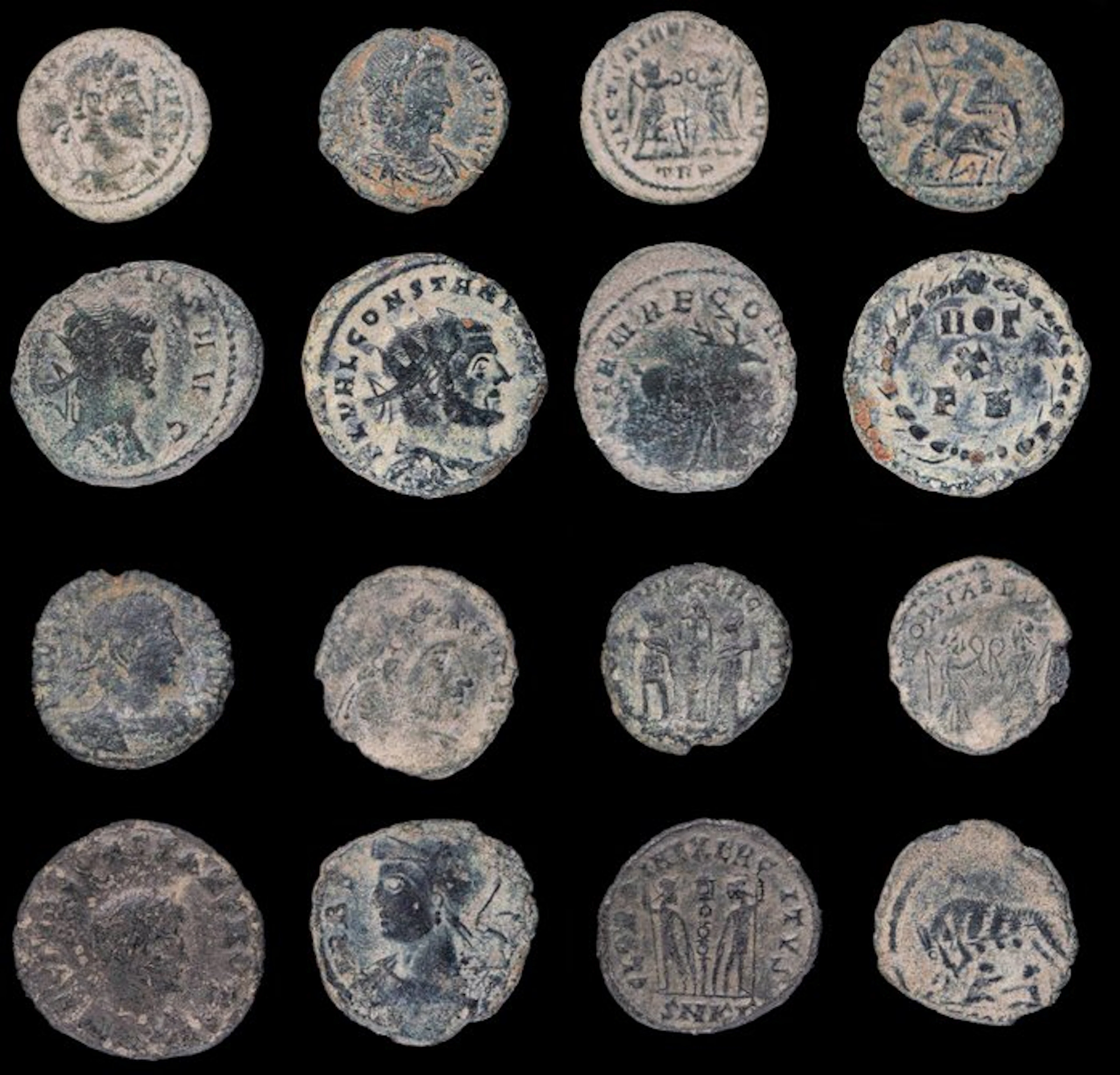 Roman Empire Lot of 8 coins minted between the 3rd and 4th centuries AD