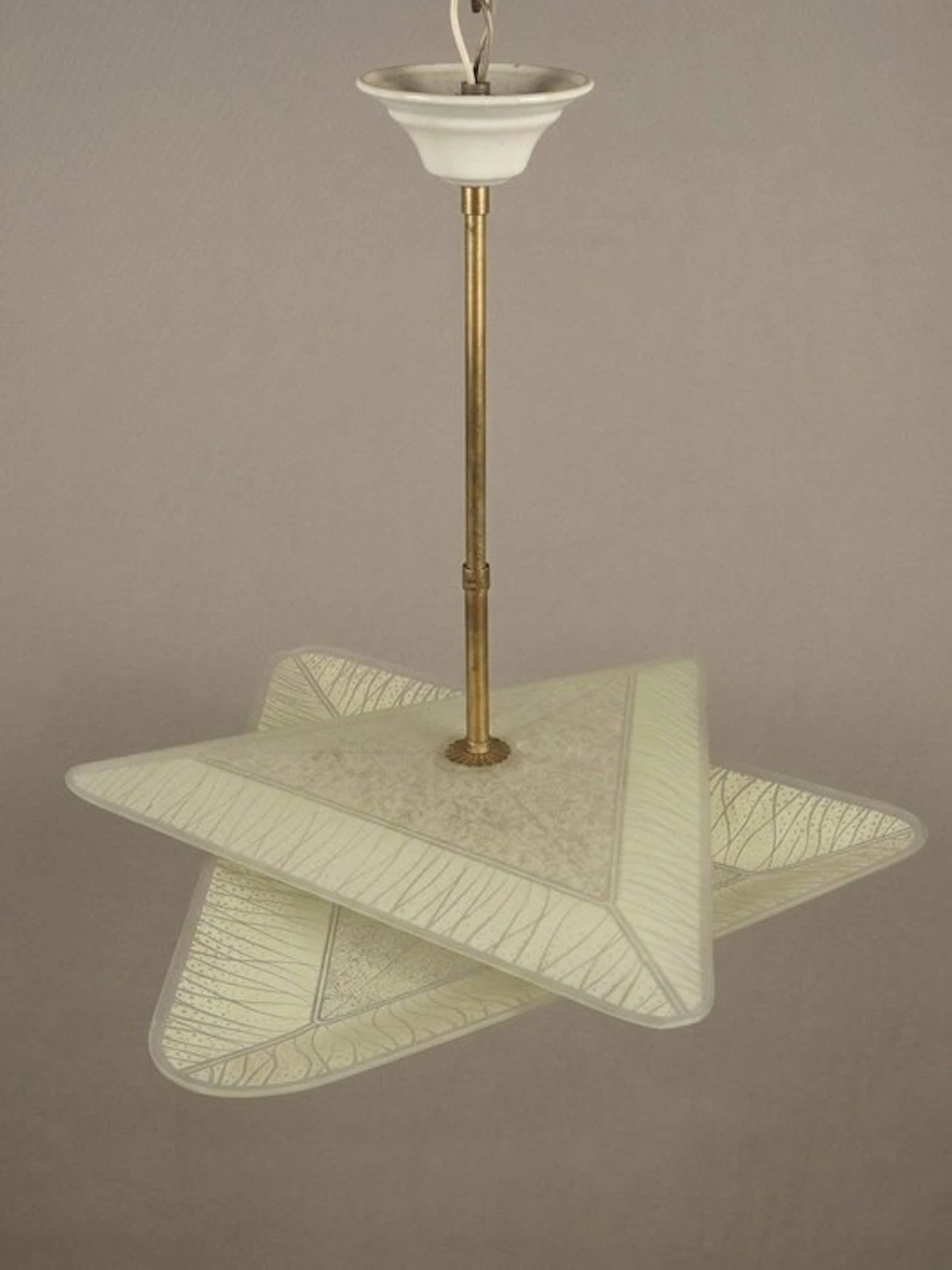 Chandelier - Brass, Glass