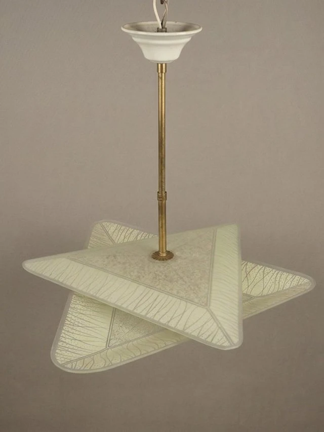 Chandelier - Brass, Glass
