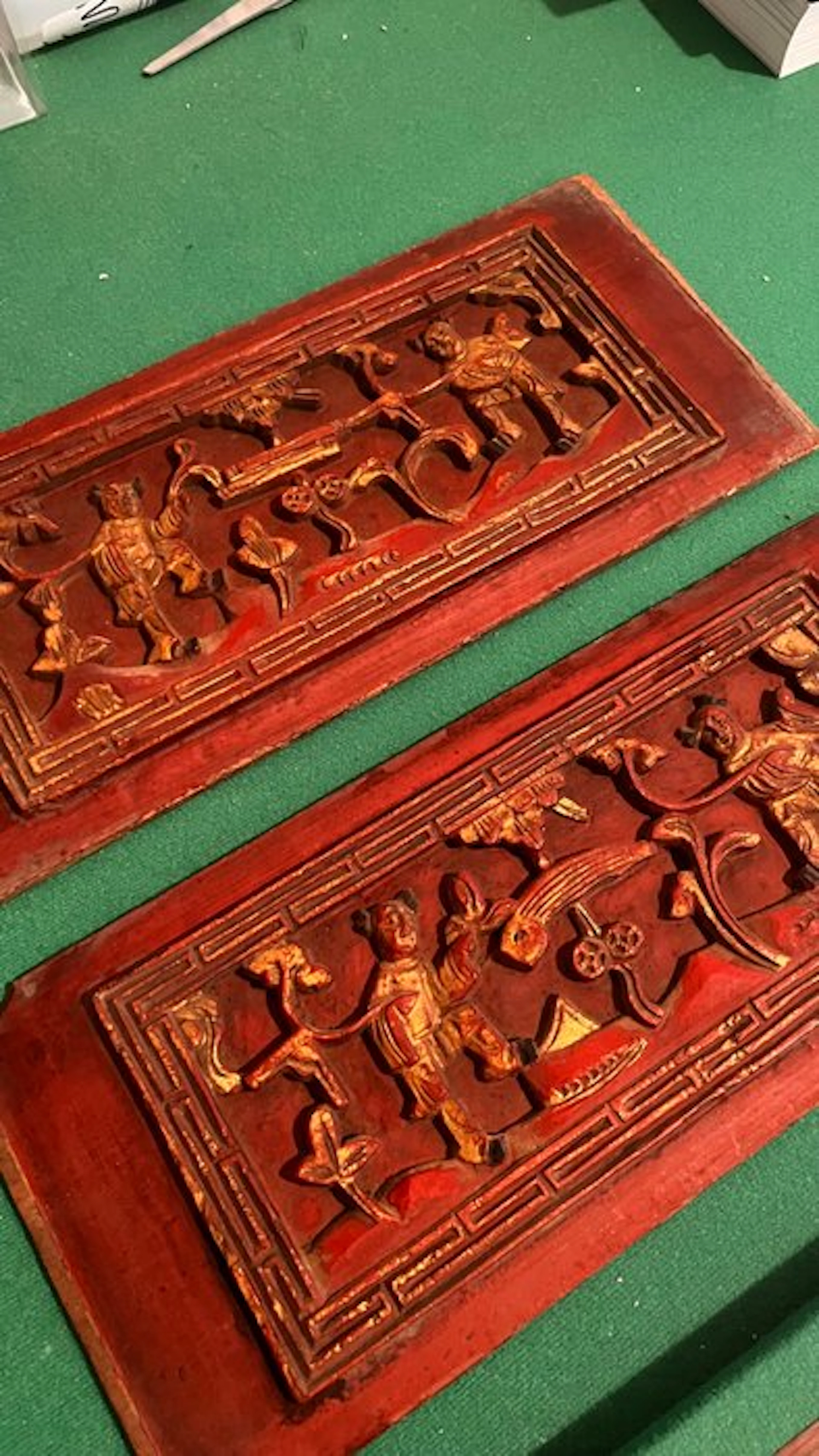 a pair of license plates - Wood - China - Qing Dynasty (1644-1911)