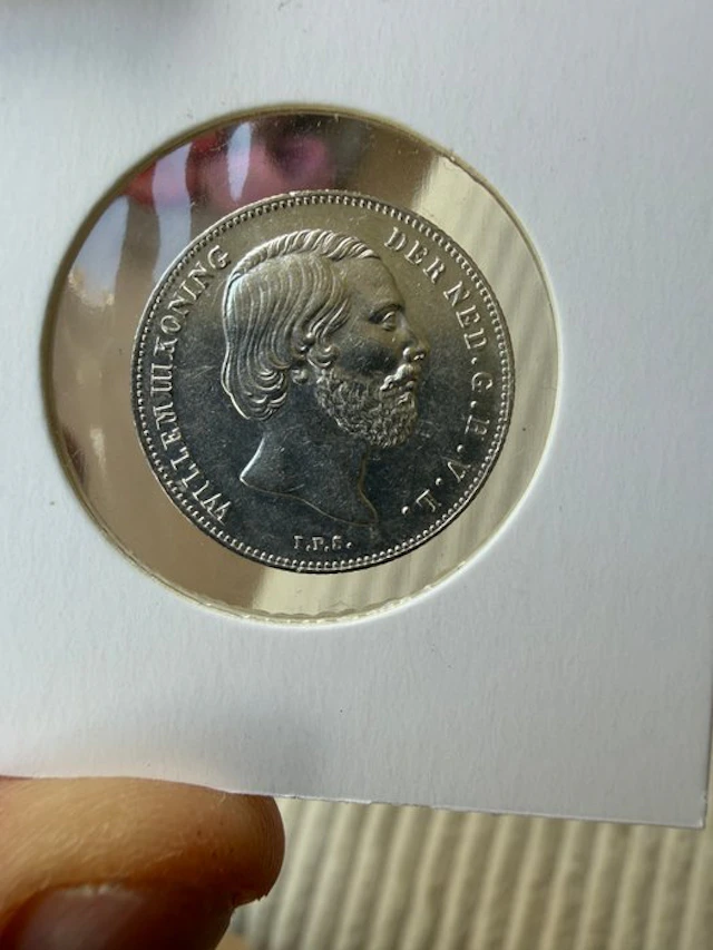 Netherlands. Willem III. 1/2 Gulden 1857 (No reserve price)