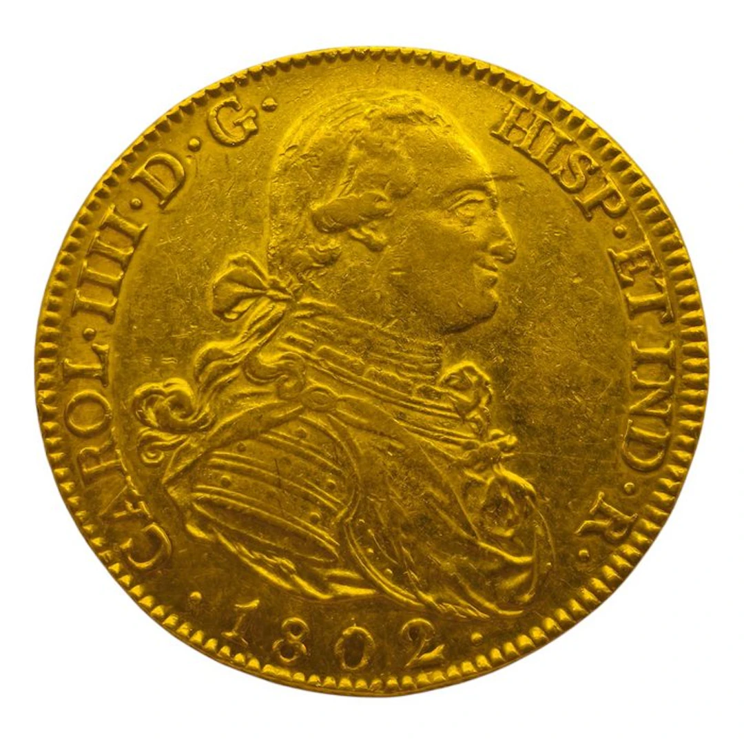 Spain. Carlos IV. 8 Escudos 1802 Madrid FA