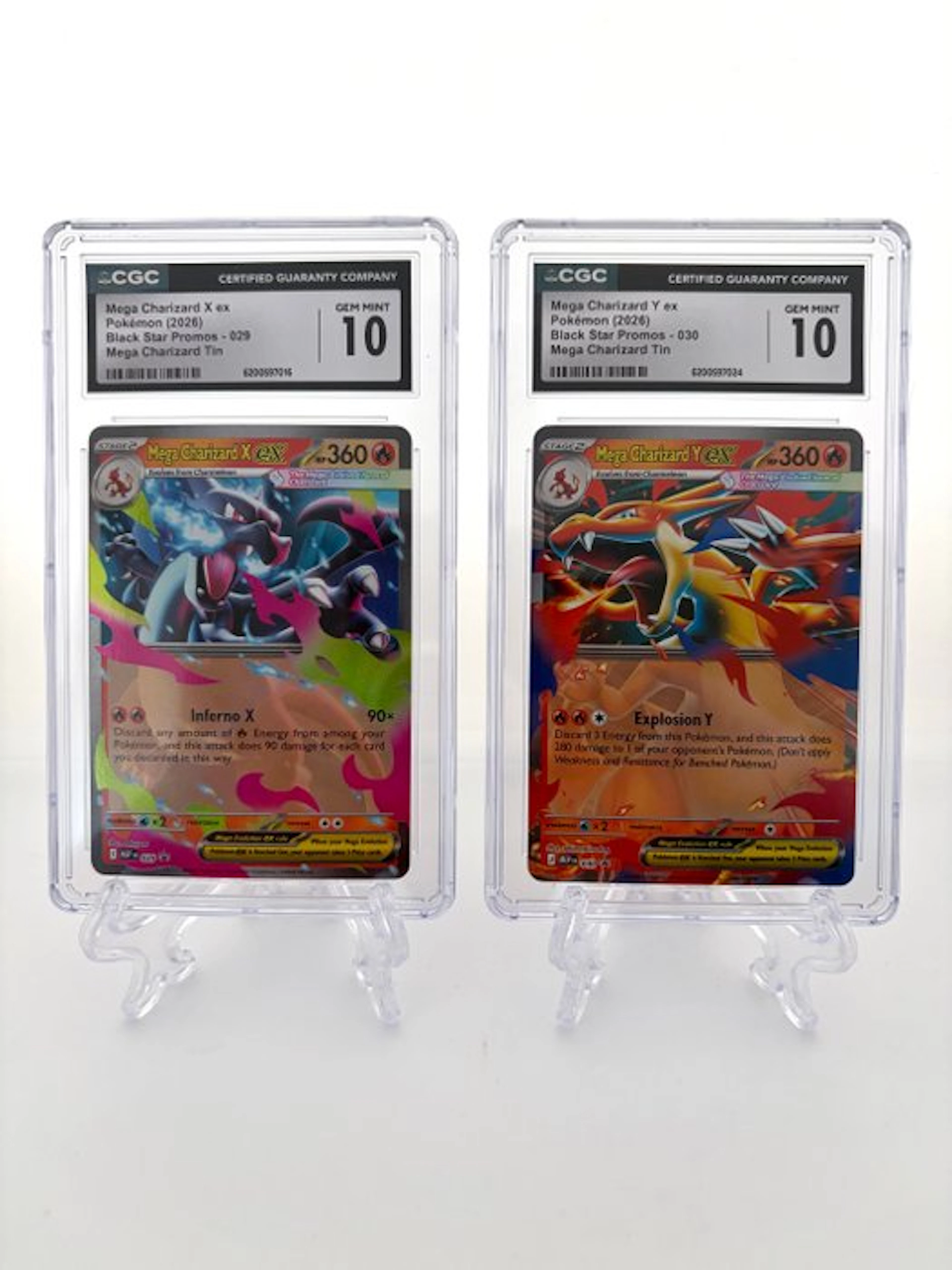 Pokémon - 2 Graded card - Mega Charizard X ex & Mega...