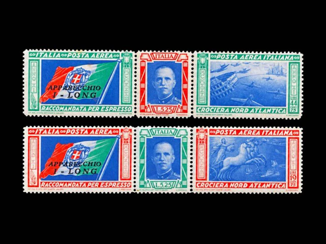 Italy Kingdom 1933 - I-Long triptychs in excellent condition