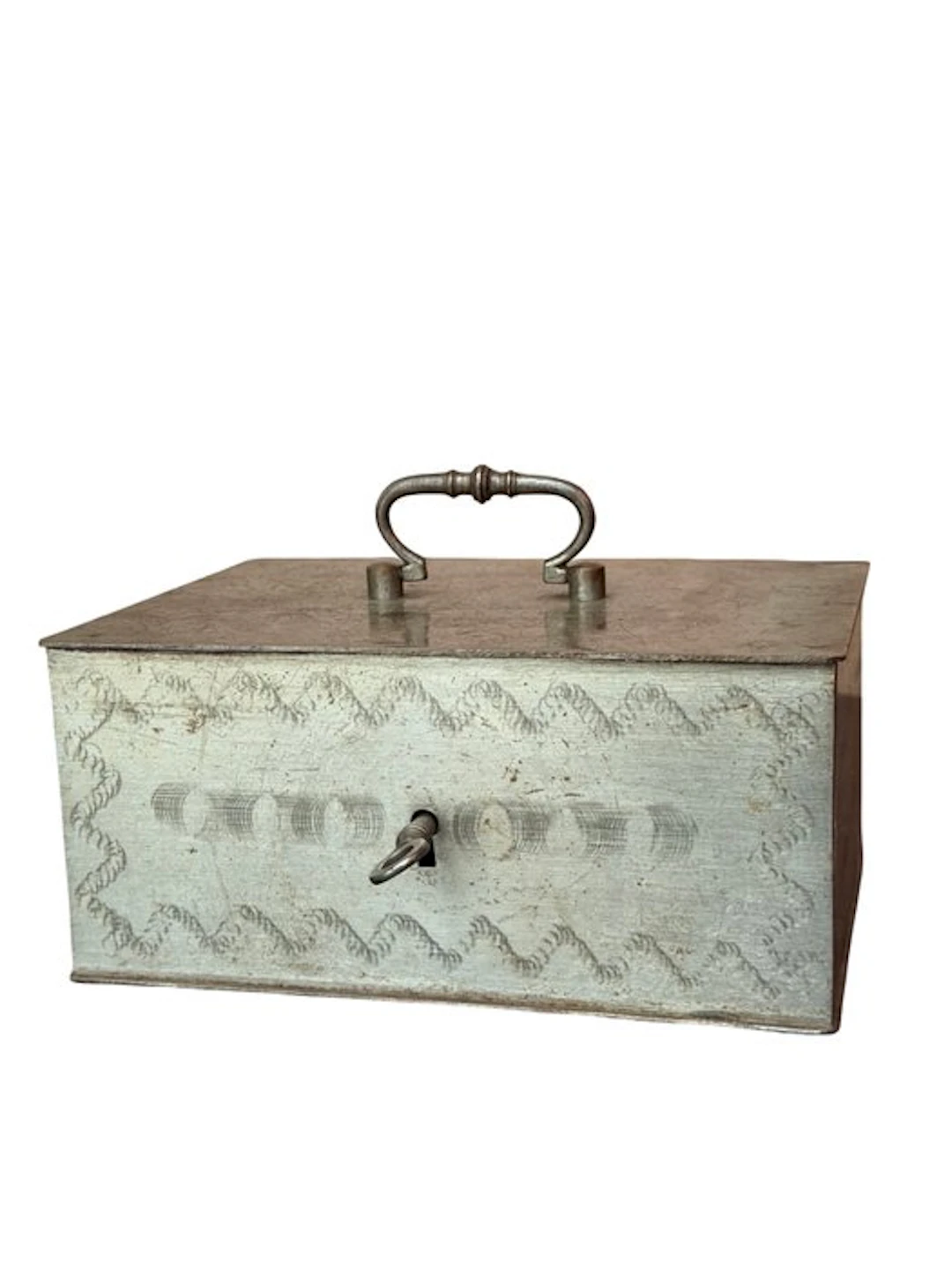 Beaumont - Strongbox - Elegant Hand-Engraved Steel - Antique Cash Box
