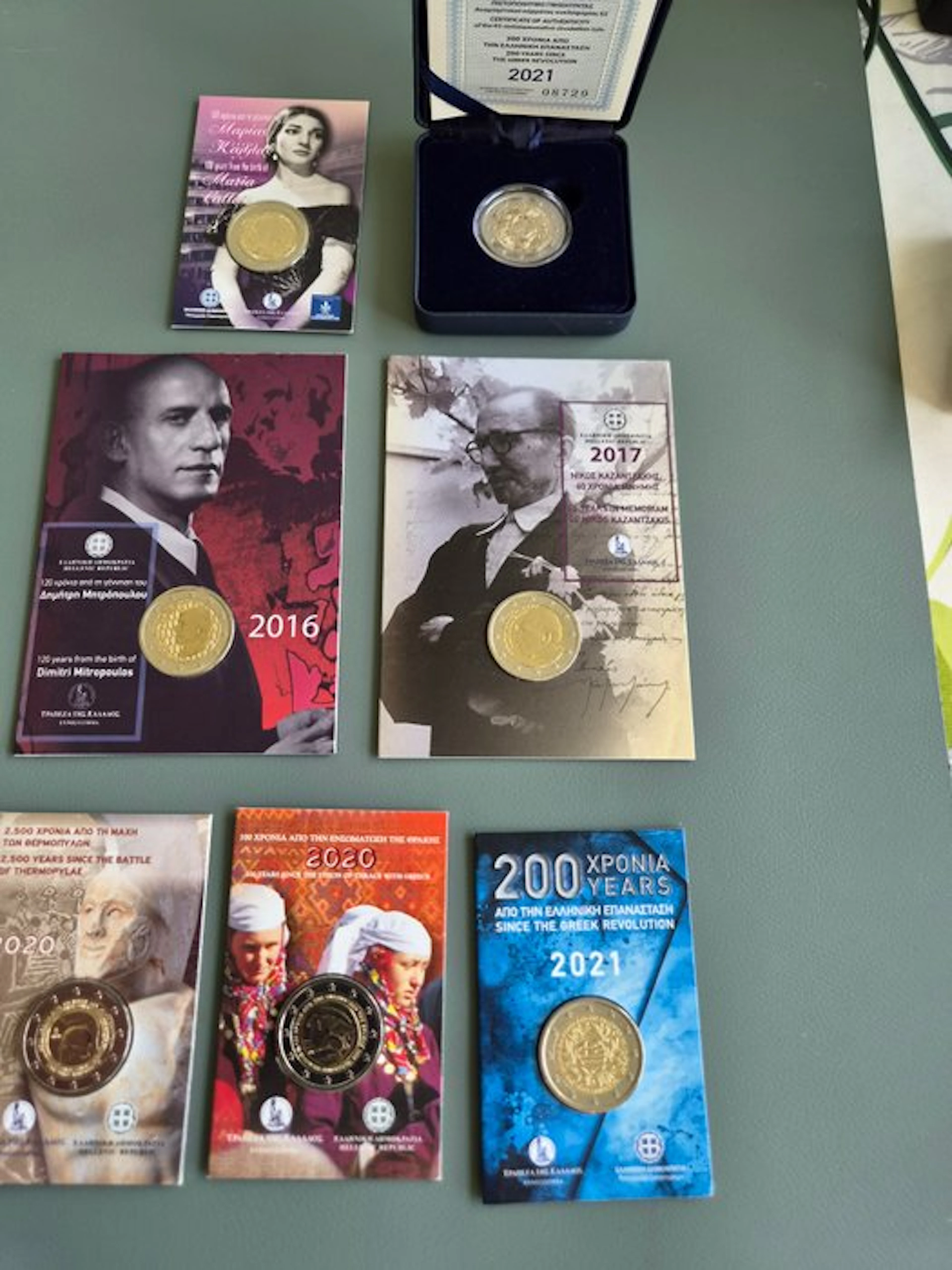 Greece. 2 Euro 2016/2023 (7 coins incl. 1 Proof coin) (No reserve price)