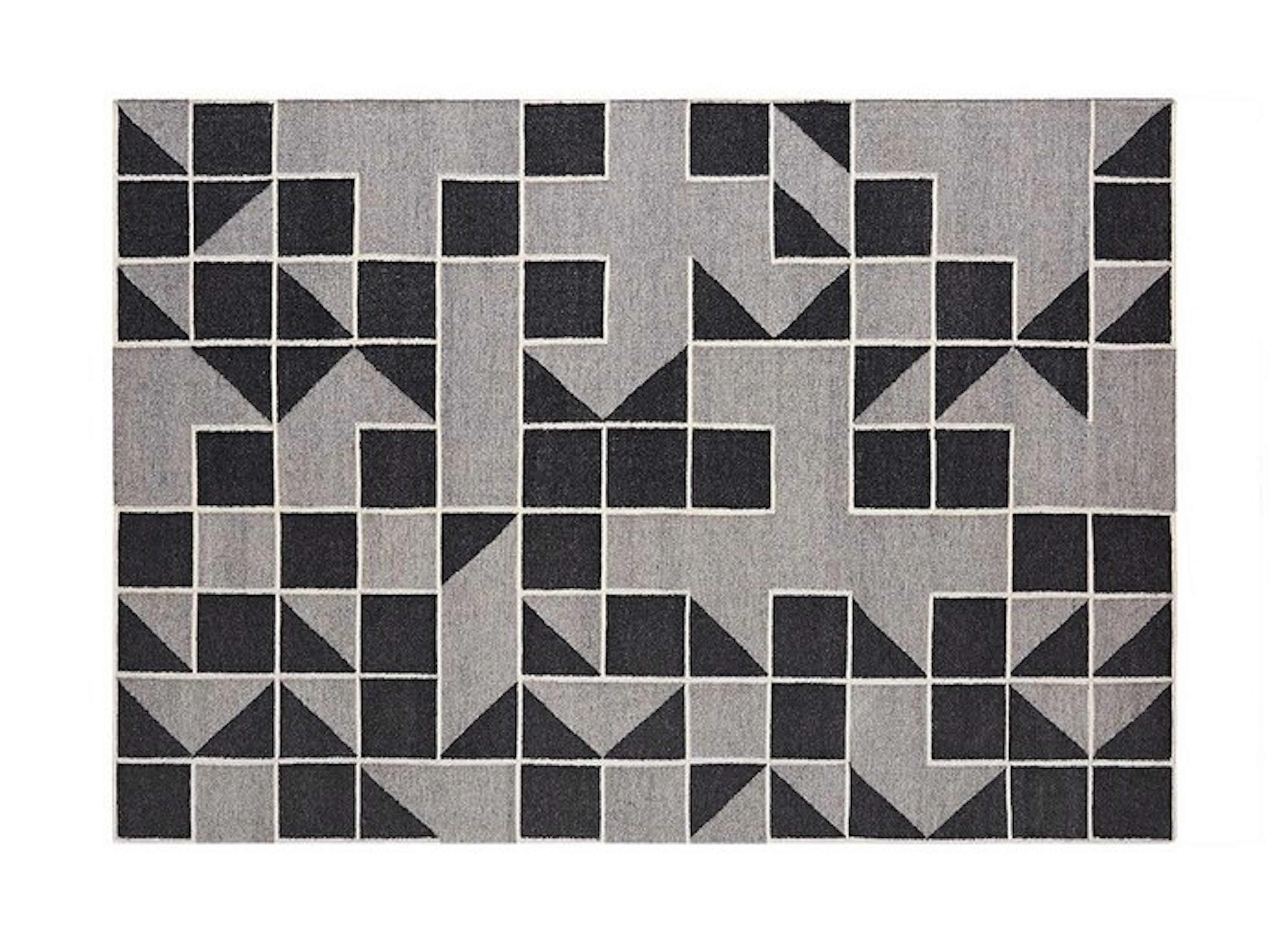 GAN Rugs - María Mengual - Rug - 203 cm - 151 cm - KILLIM MODICA GREY