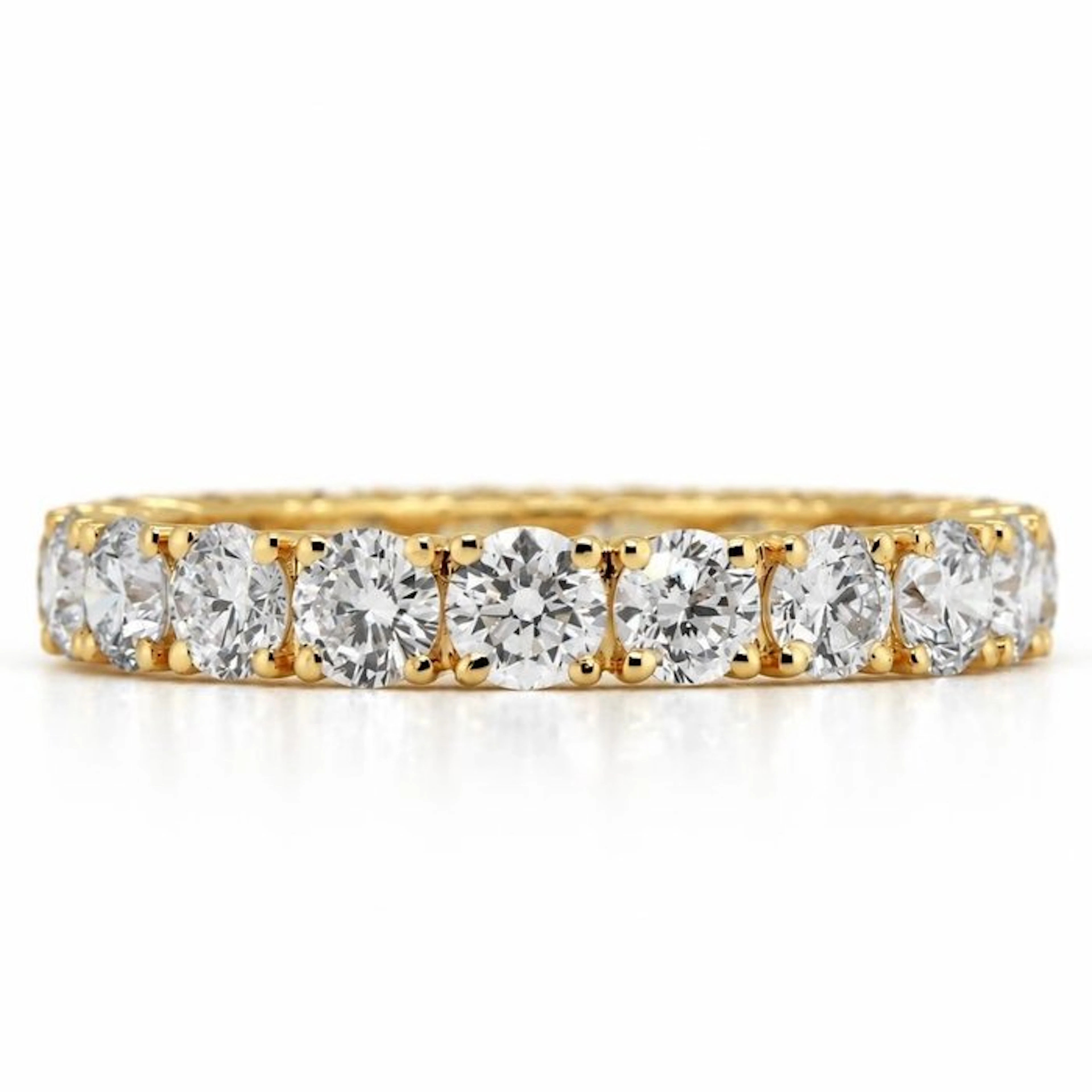 No reserve price - Ring - 14 kt. Yellow gold - 2.69ct. tw. Diamond (Lab-grown)