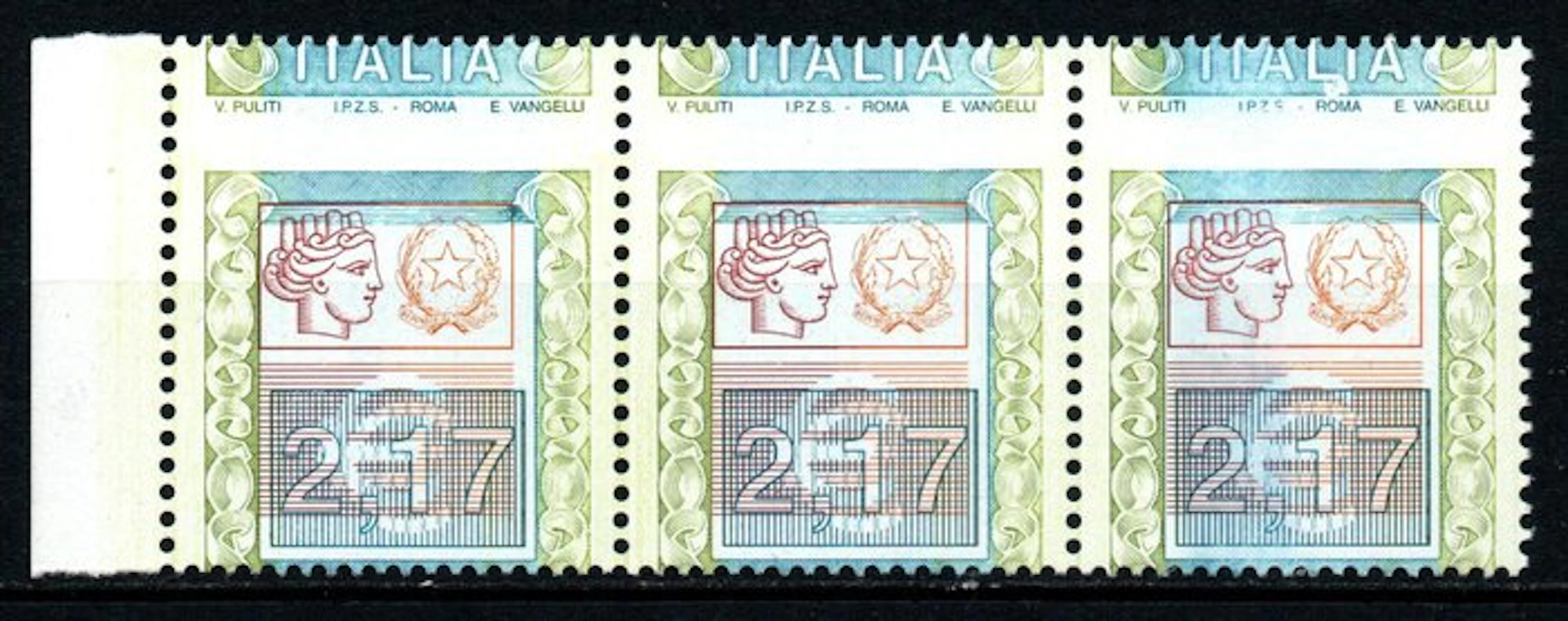 Italy 2002 - High values with a variety of perforations and printing