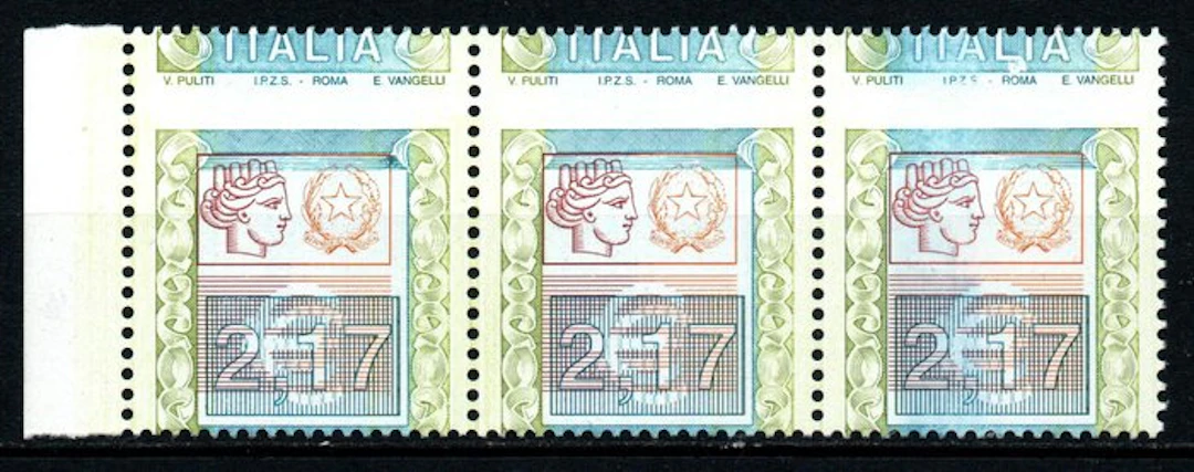 Italy 2002 - High values with a variety of perforations and printing