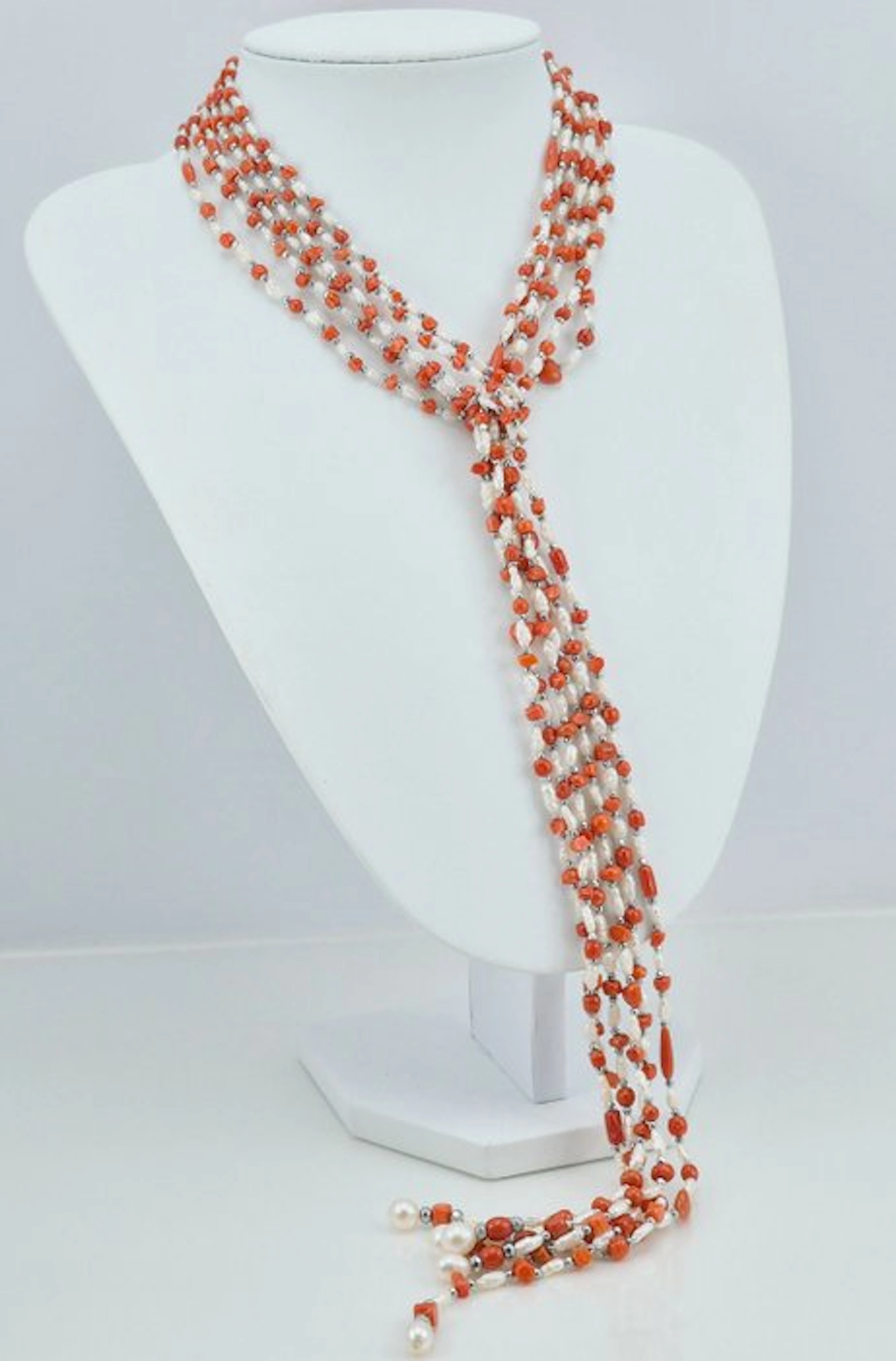 Coral - Hematite - Necklace - CORALLO MEDITERRANEO