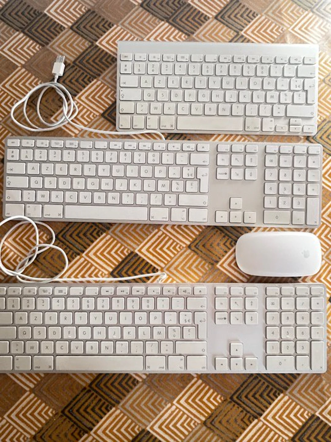 Apple - Lot de 3 claviers A1243 / A1314 + Magic Mouse –...