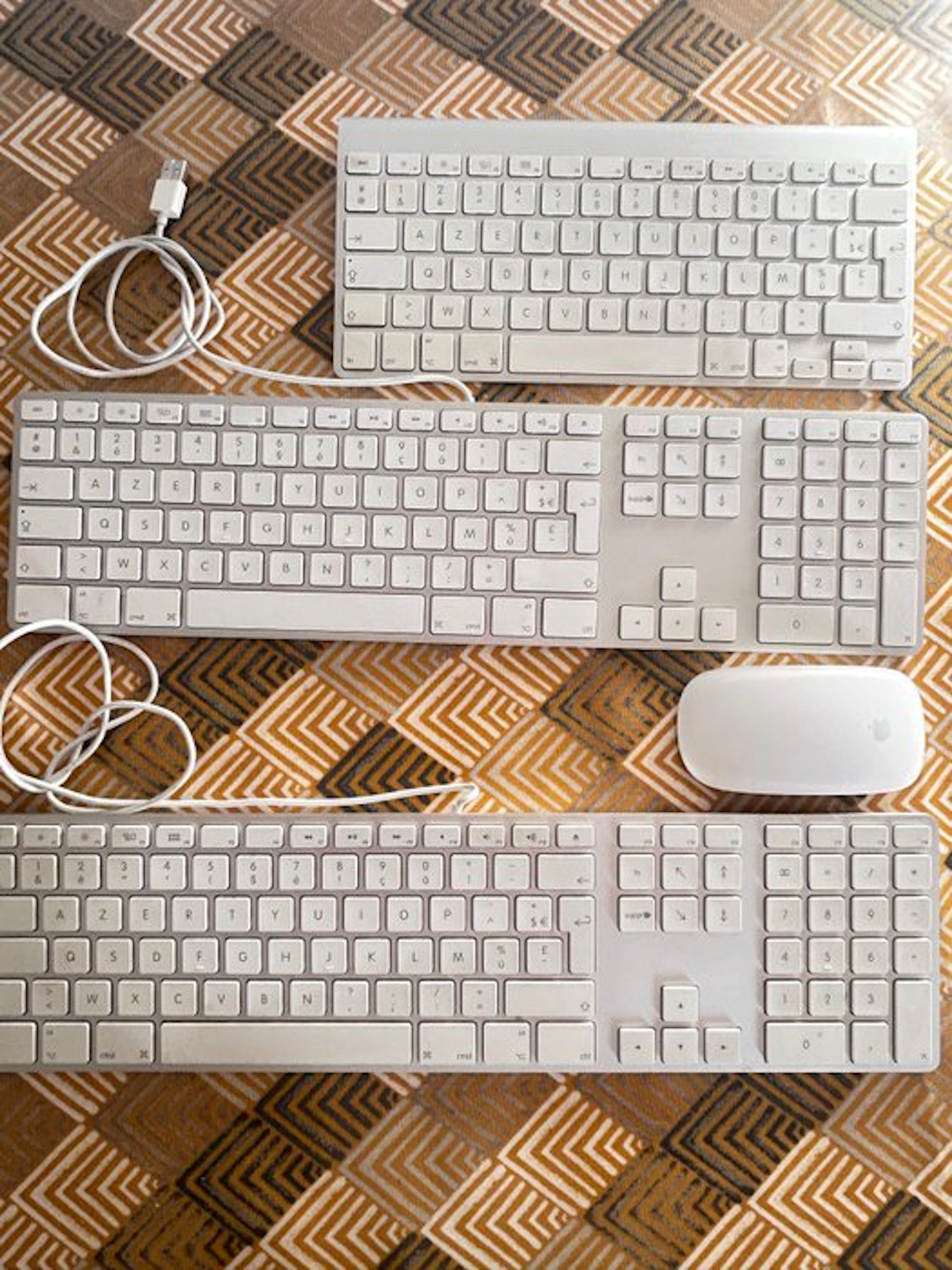 Apple - Lot de 3 claviers A1243 / A1314 + Magic Mouse –...
