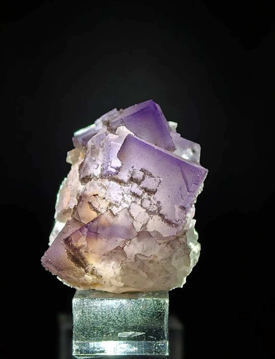 Elegant purple fluorite cubes