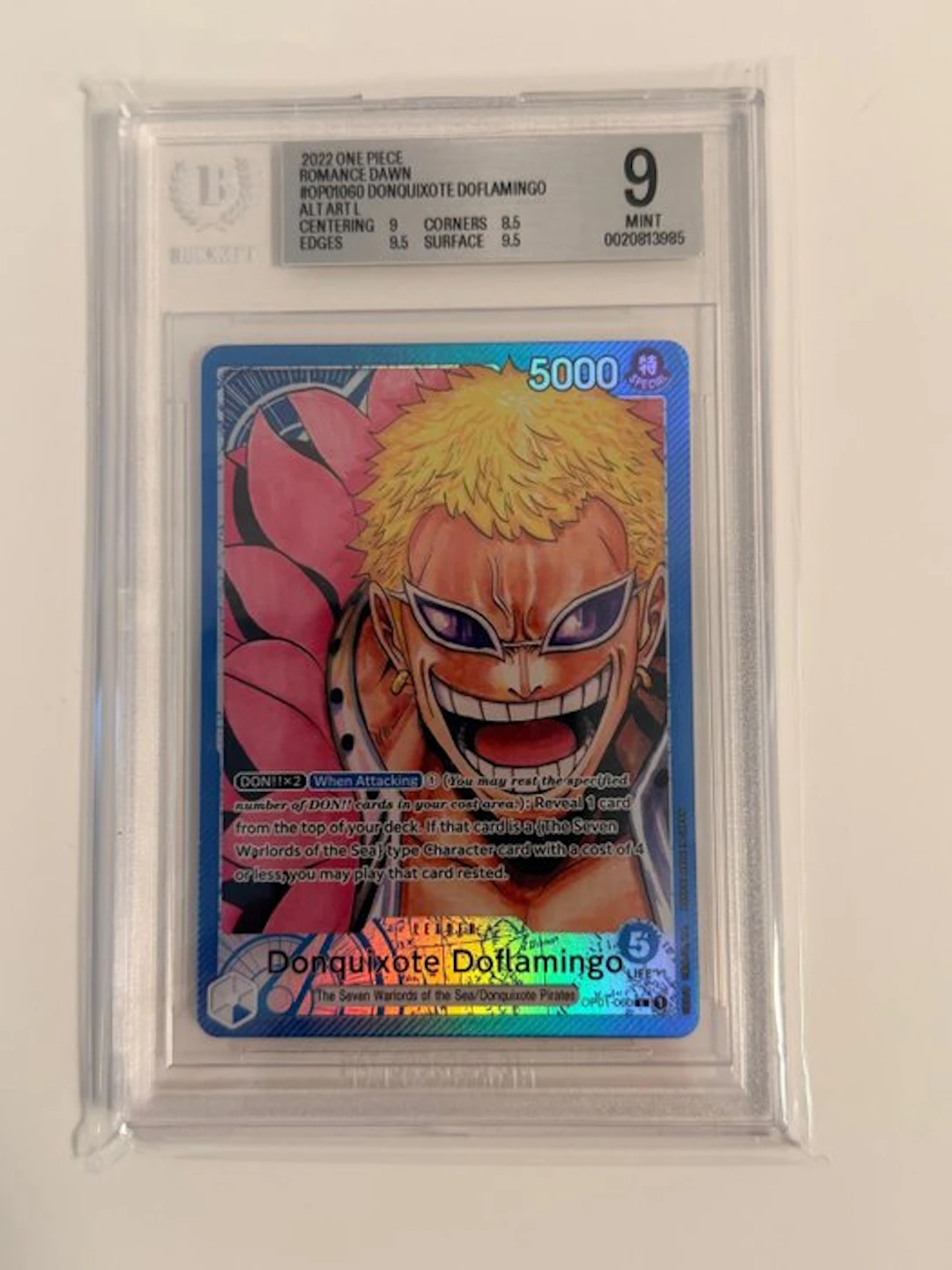Bandai - 1 Graded card - One Piece - Donquixote Doflamingo #OP01060 Foil