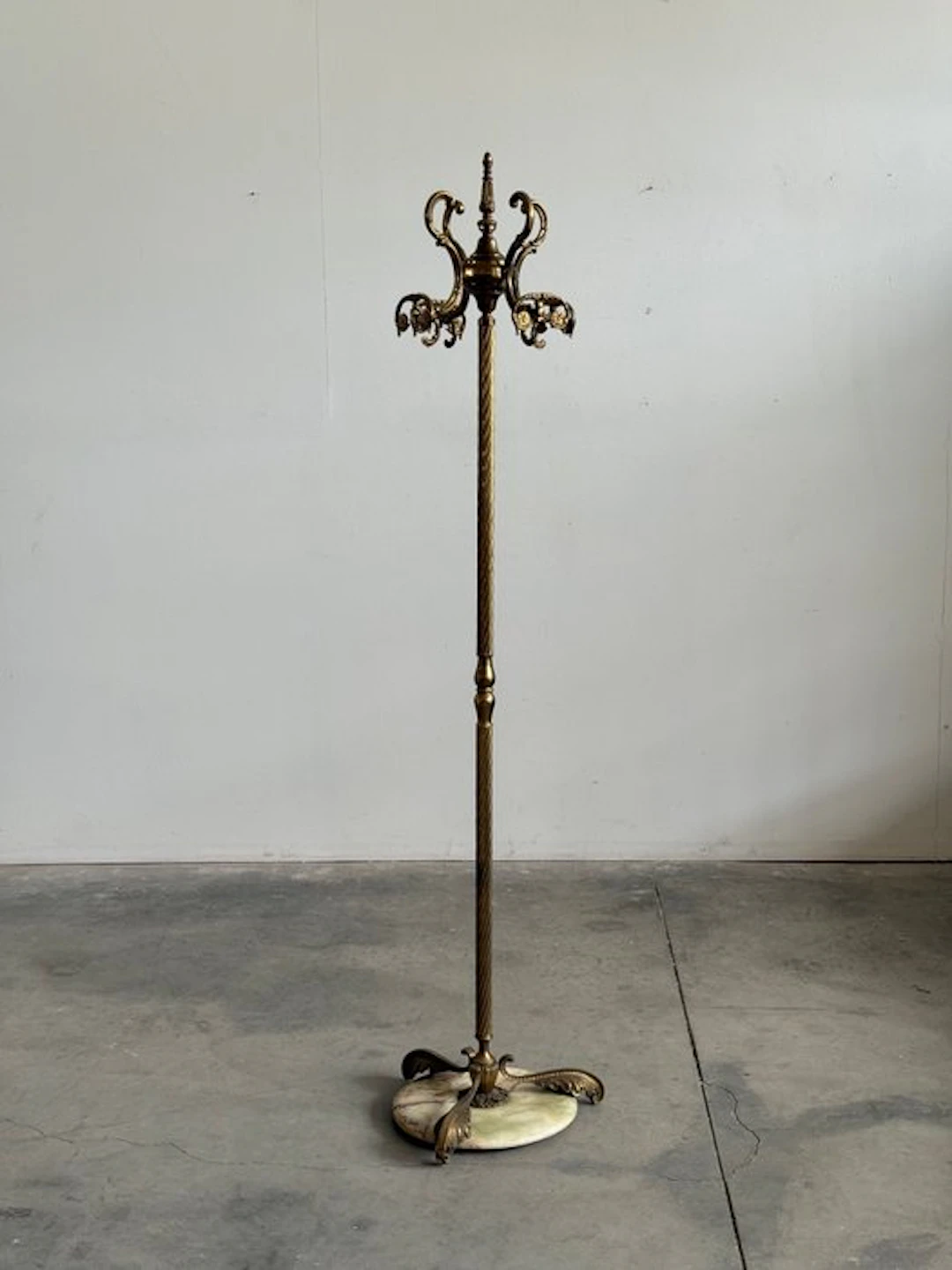 Coat rack - Brass, Onyx - Hollywood Regency style