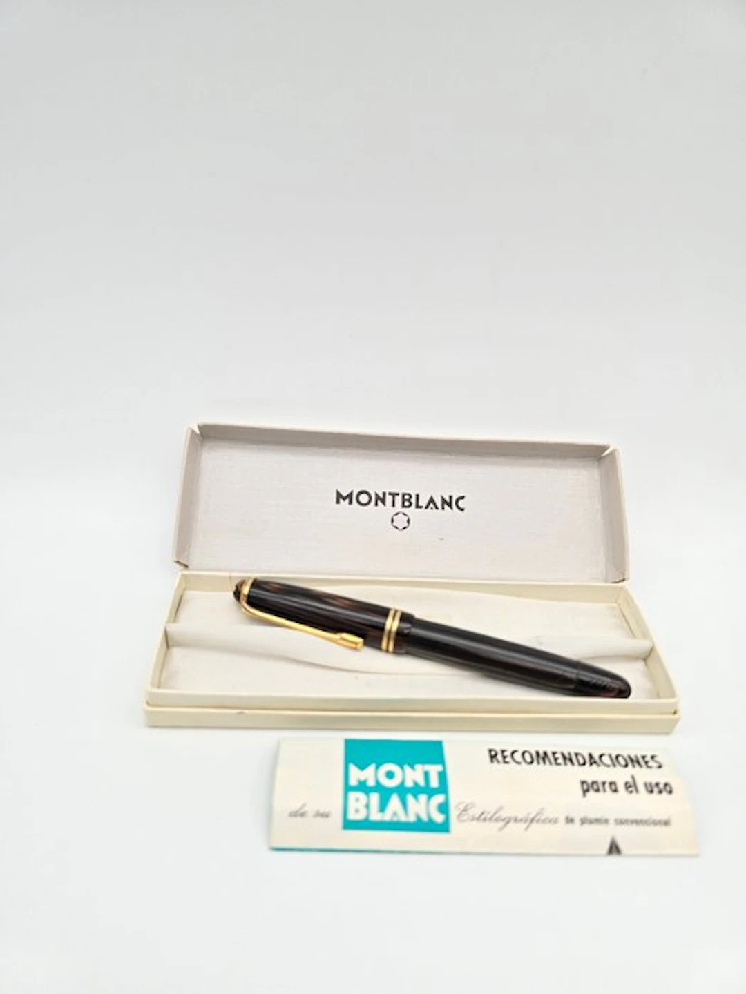 Montblanc - Pluma estilografica montbanc 242 G tigers eye brown - Fountain pen