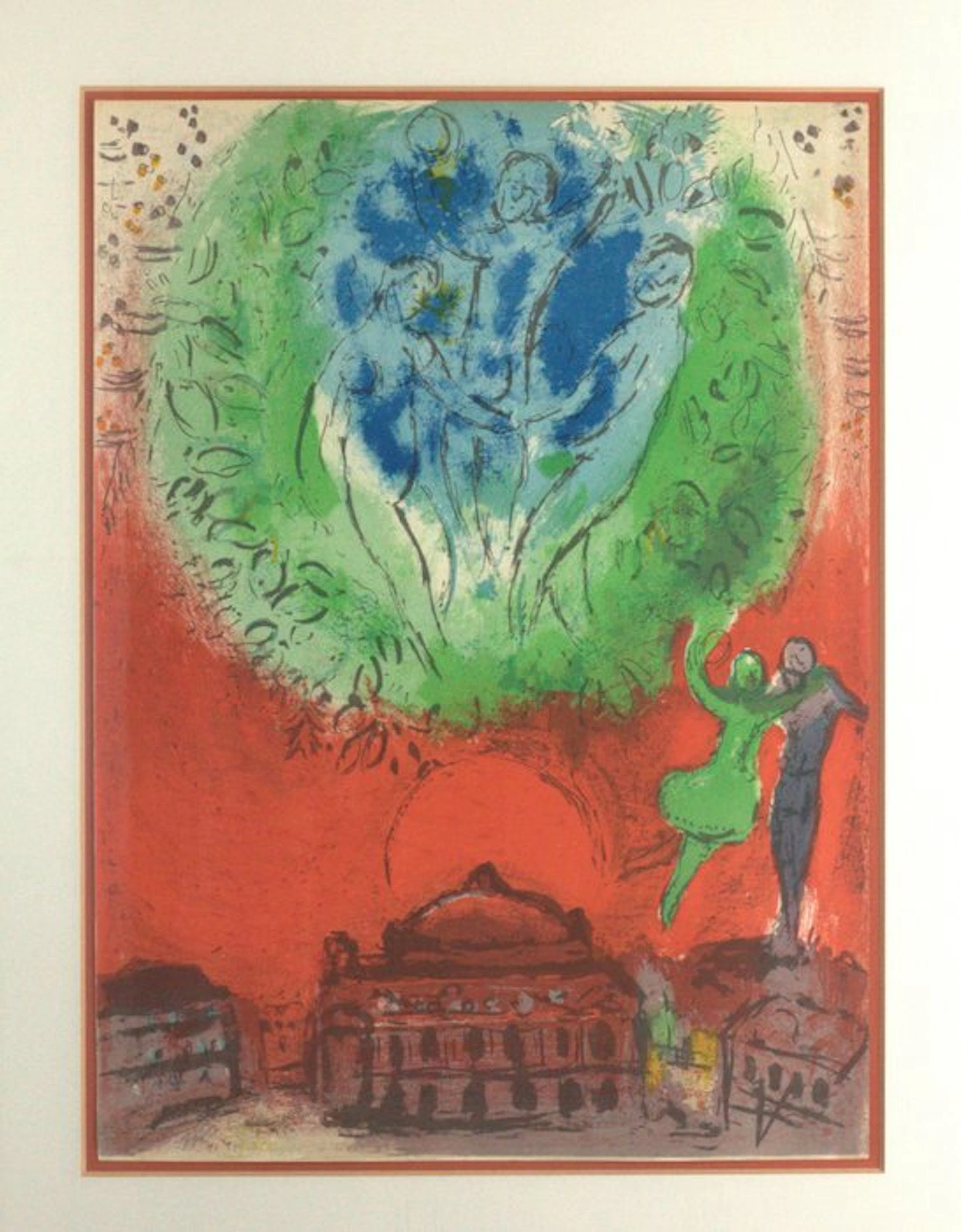 Marc Chagall (1887-1985) - L'Opéra / Die Oper – Original-Farblithographie