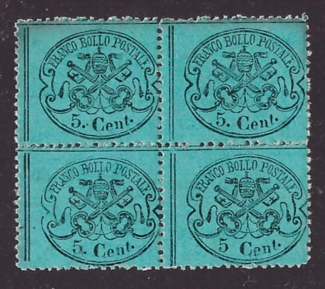 Italian Ancient States - Papal State 1868 - 5 c