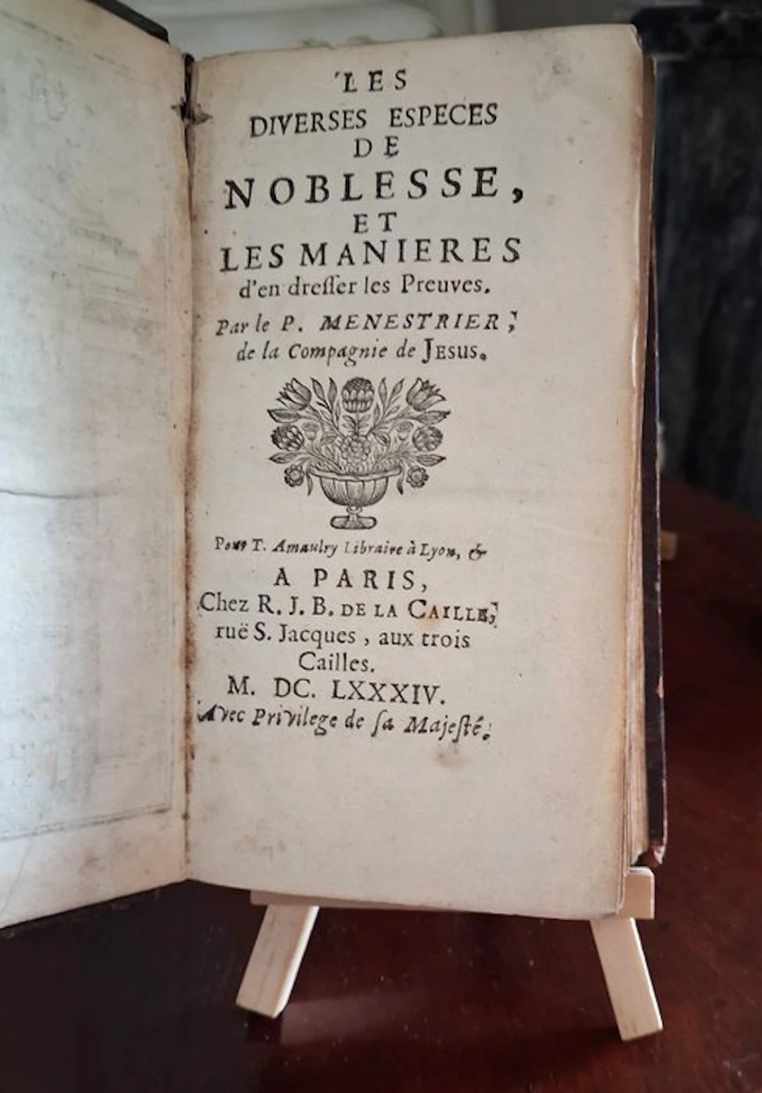 P. Menestrier - Des diverses espèces de noblesse