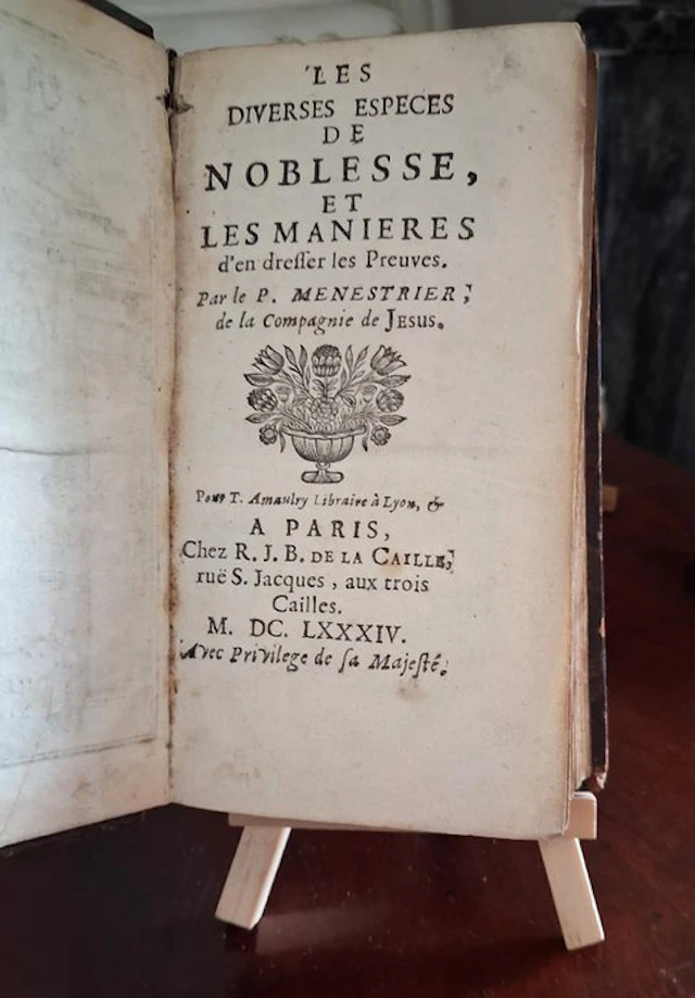 P. Menestrier - Des diverses espèces de noblesse