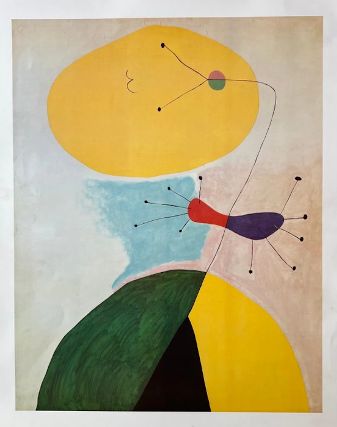 Joan Miro (1893-1983) - Composition Jaune