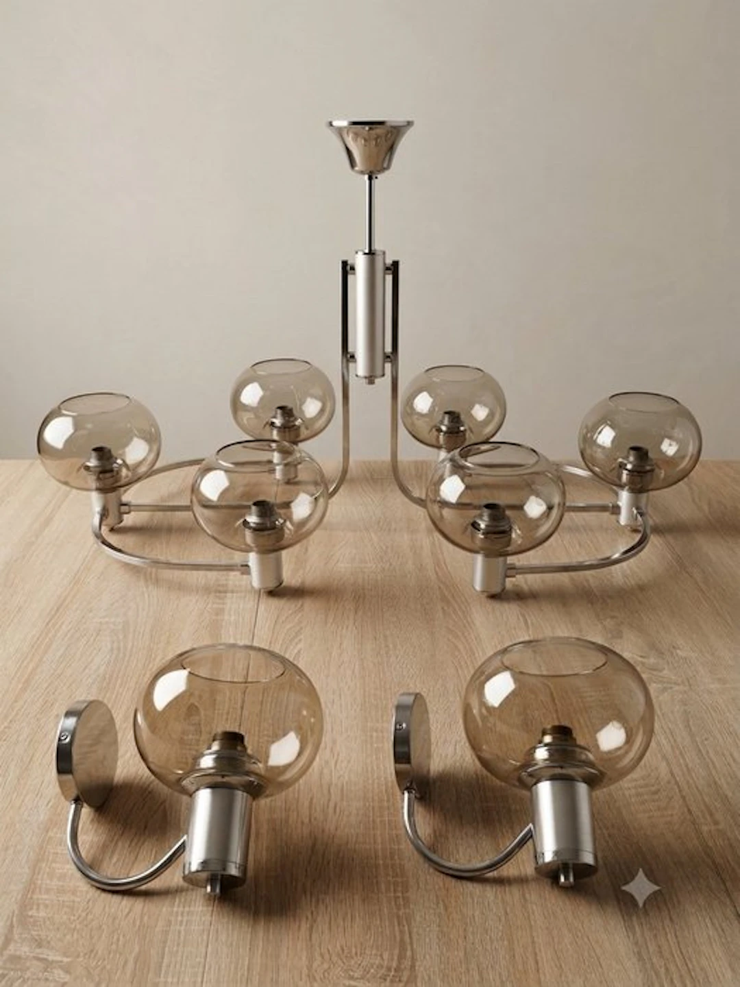 Delmas luminaires - Chandelier (3) - Glass