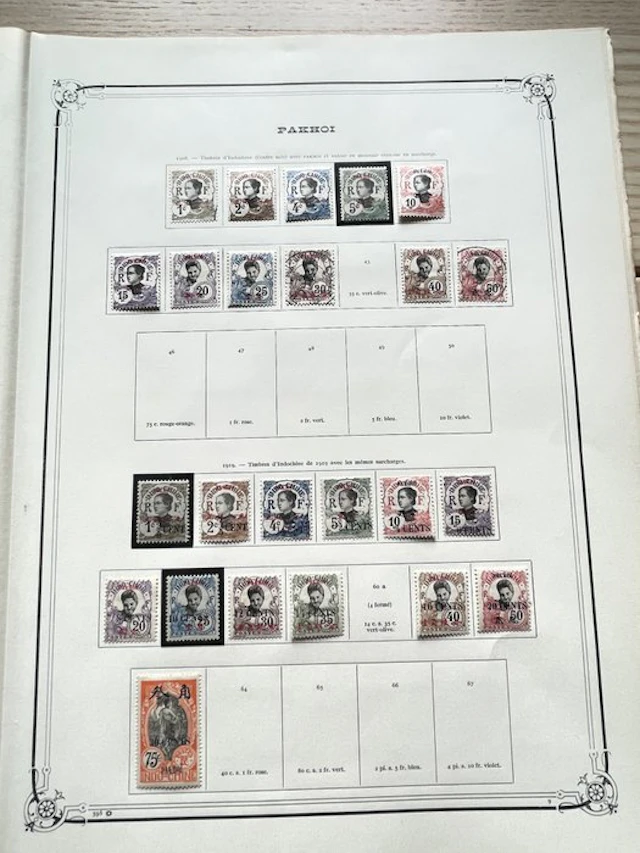 French Colonies - bureaux asiatiques, superbe collection de timbres