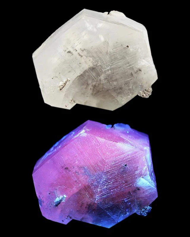 Aesthetic fluorescent calcite