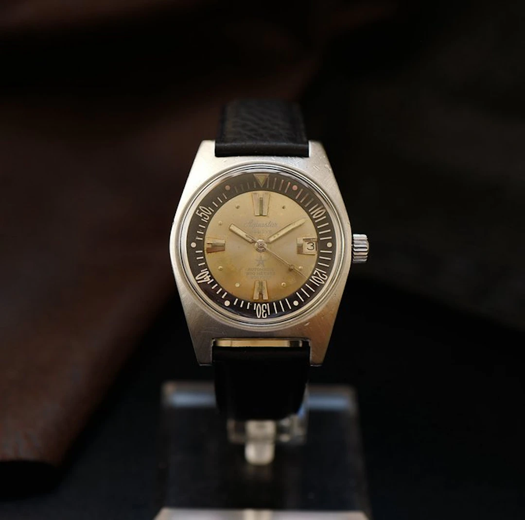 Aquastar - 63 "Genève" - 1701 Tropical Dial (Circa 1965)...