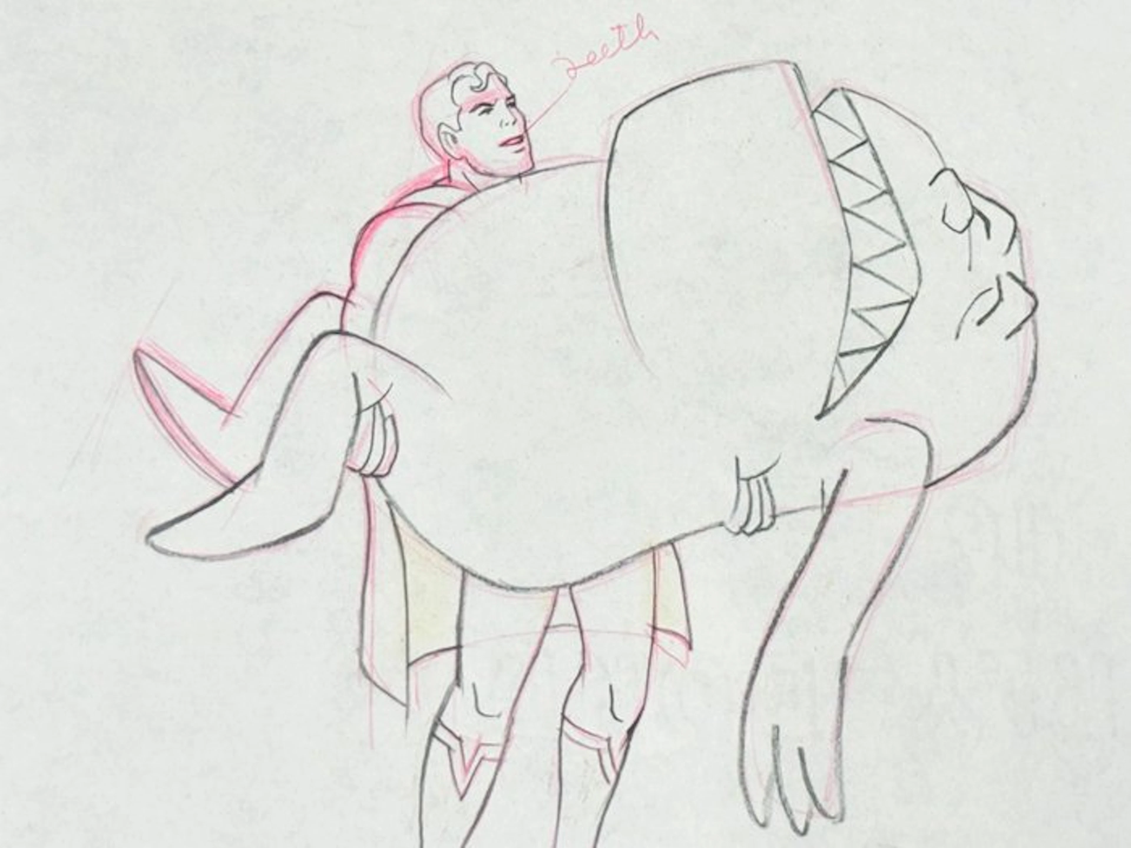Filmation - Original Animation drawing of Superman - The...