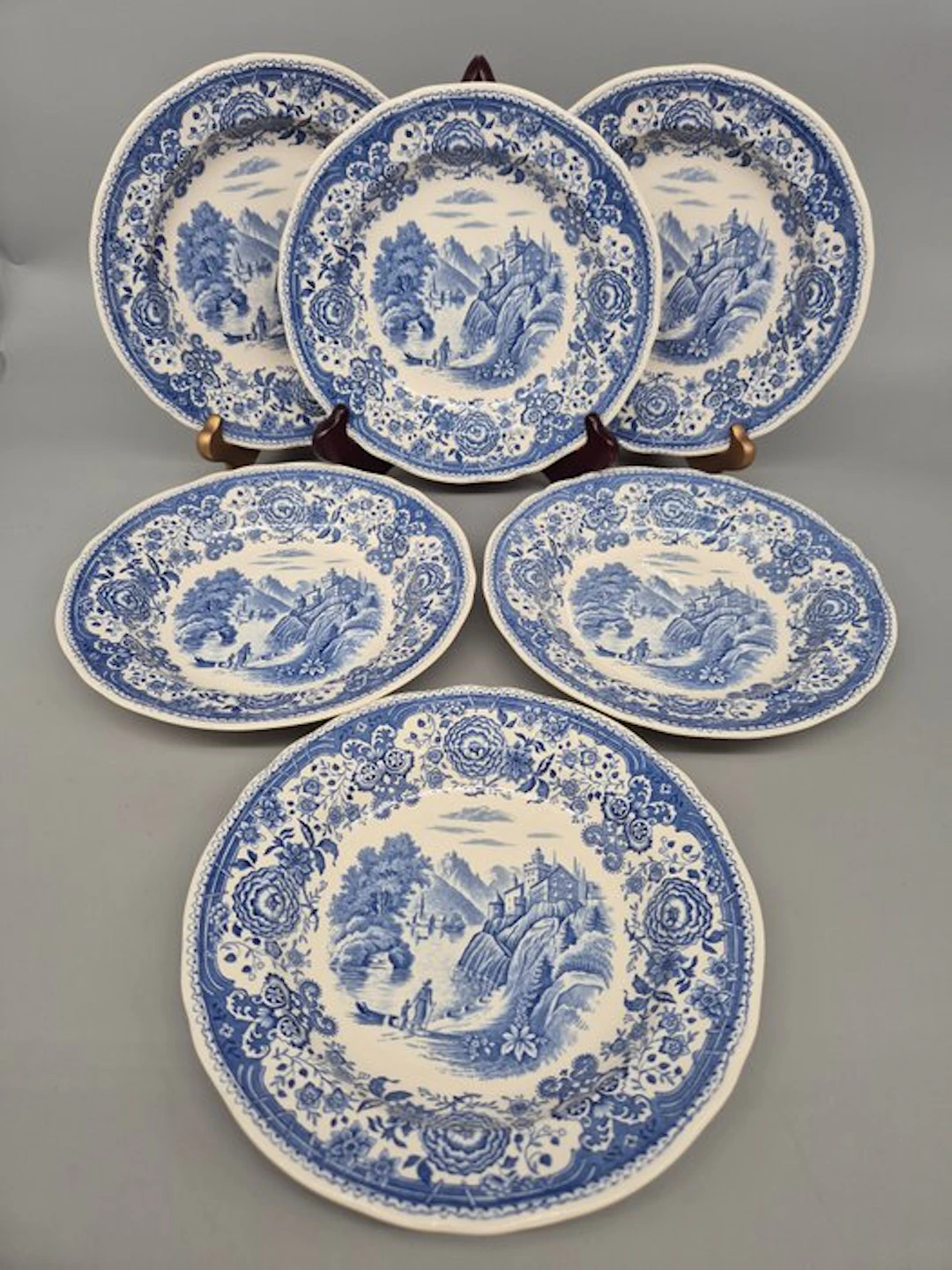 Villeroy & Boch Burgenland – 6 Teller Blau Dekor - Coffee...