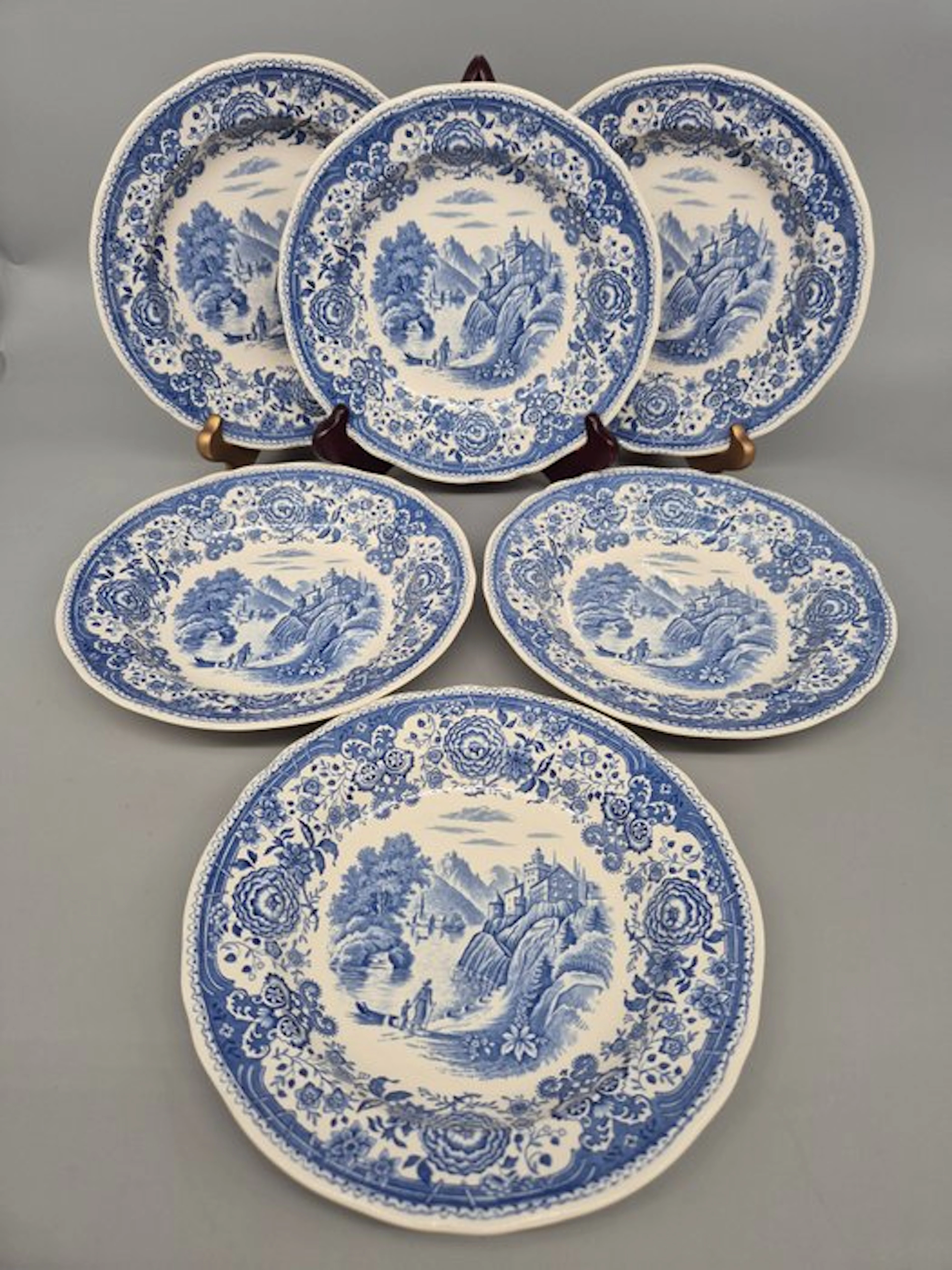 Villeroy & Boch Burgenland – 6 Teller Blau Dekor - Coffee...