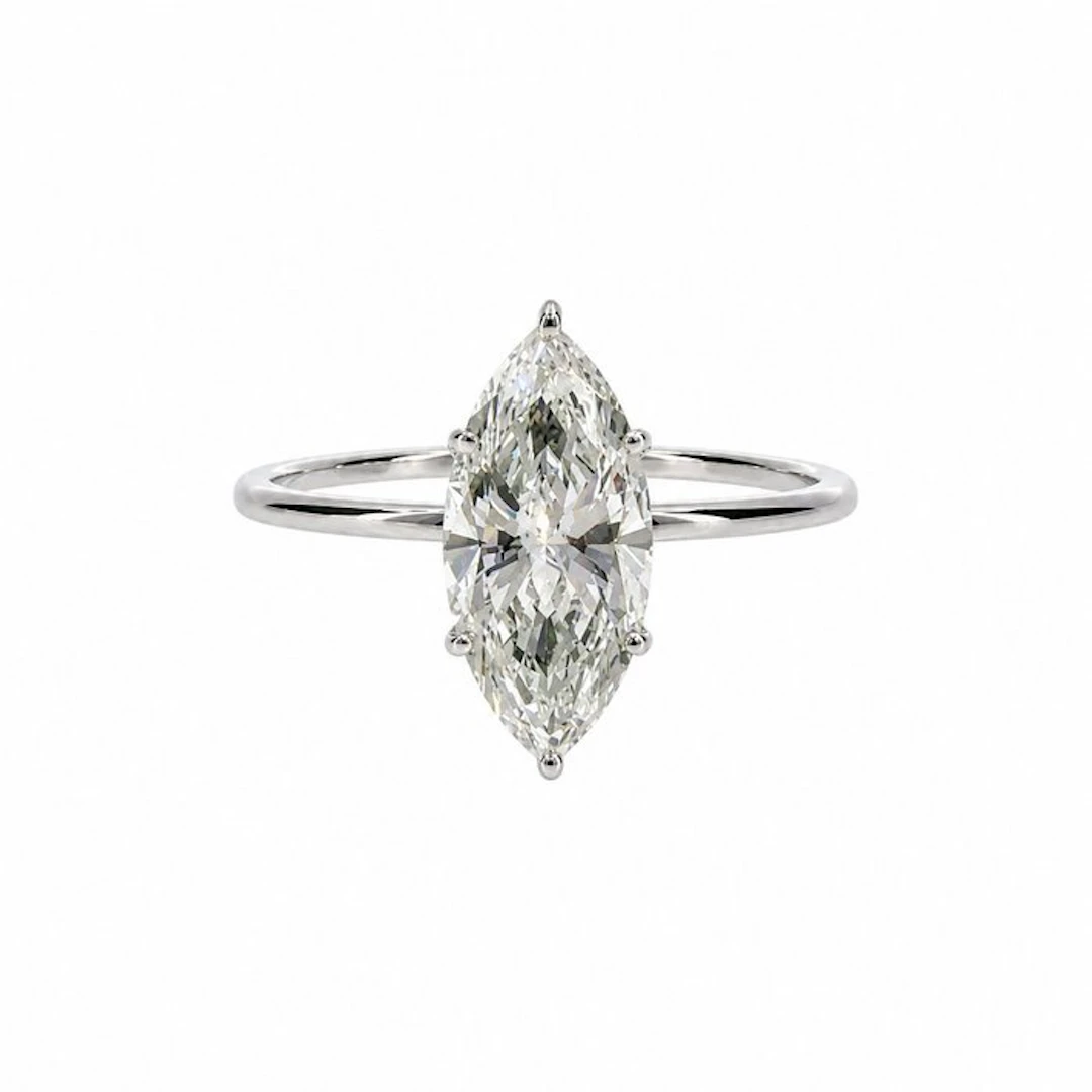 No reserve price - Ring - 14 kt. White gold - 2.00ct. tw. Diamond (Lab-grown)