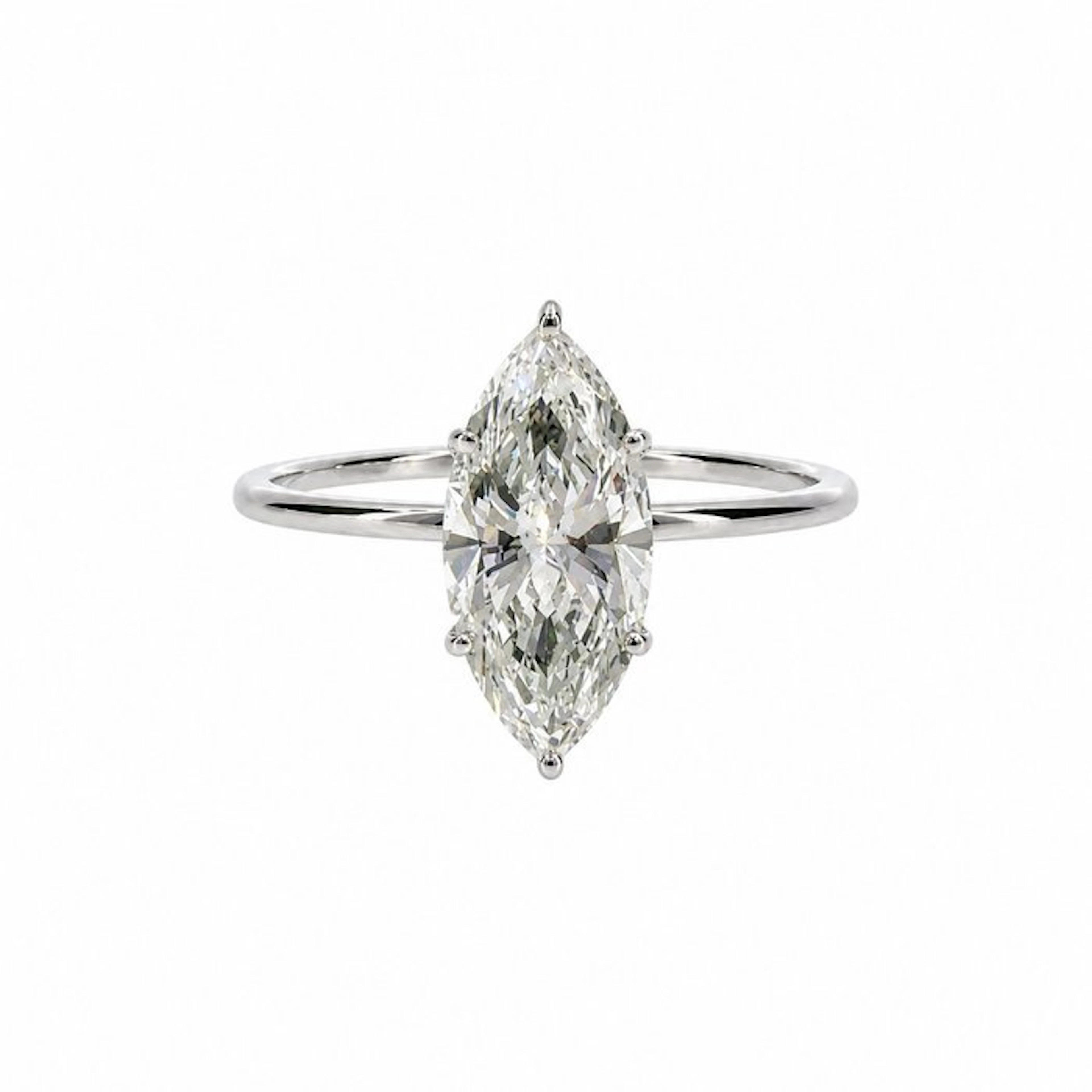 No reserve price - Ring - 14 kt. White gold - 2.00ct. tw. Diamond (Lab-grown)