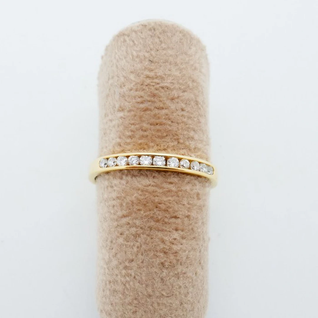 No reserve price - Ring - 18 kt. Yellow gold - 0.17ct. tw. Diamond (Natural)