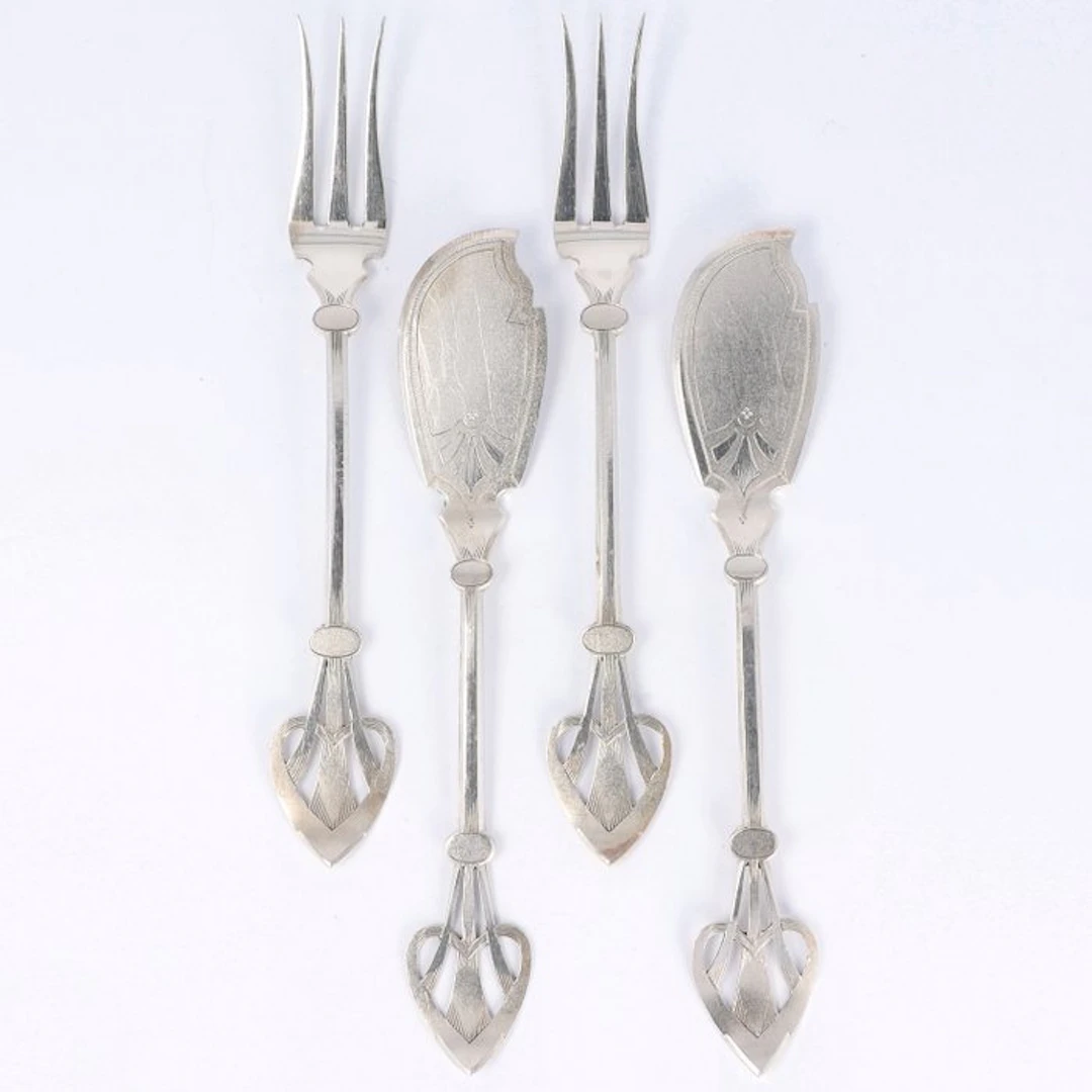 Dirk & Hendrik & Gerrit Greup - Hors d'oeuvre set (4) - .833 silver
