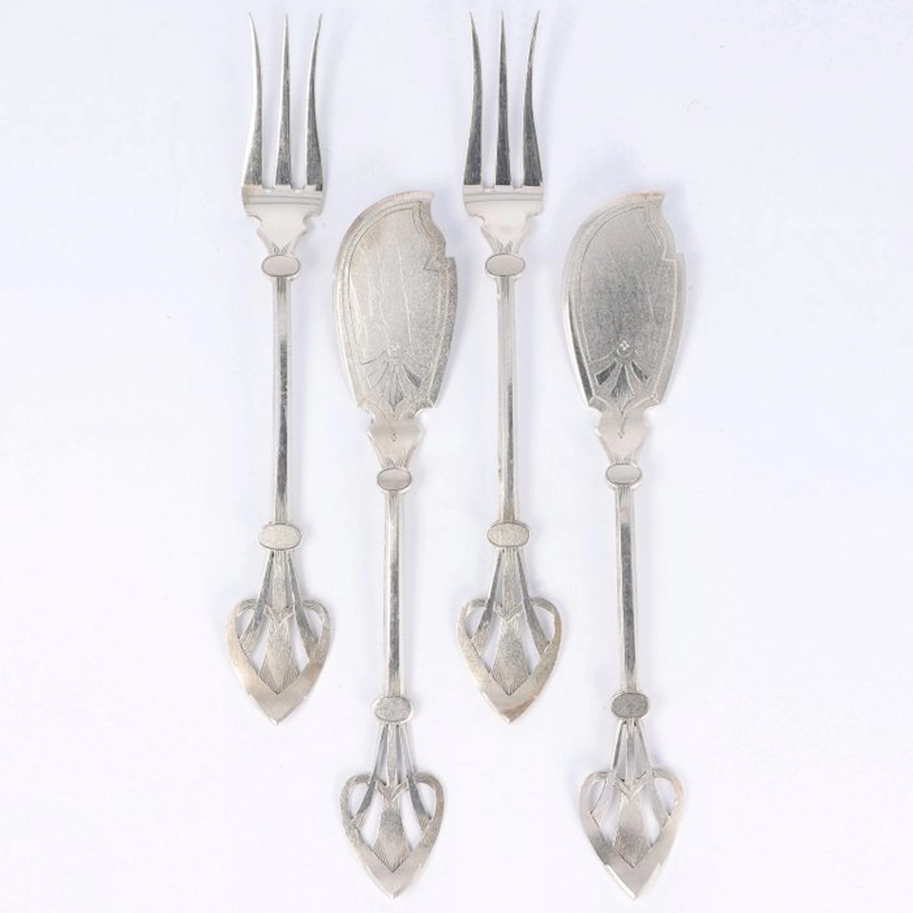 Dirk & Hendrik & Gerrit Greup - Hors d'oeuvre set (4) - .833 silver