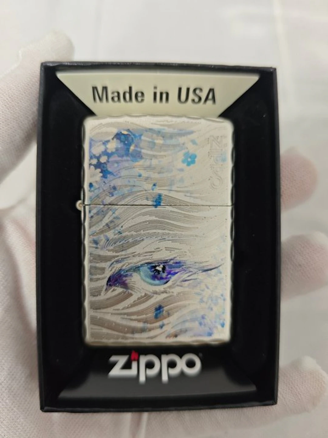 Zippo - Uccello azzurro - No reserve price - Lighter - Brass