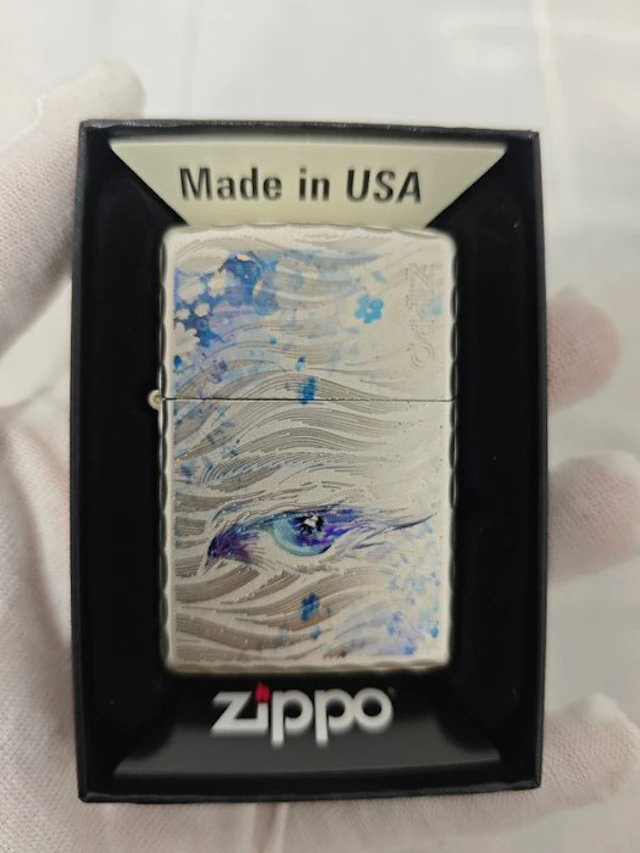 Zippo - Uccello azzurro - No reserve price - Lighter - Brass
