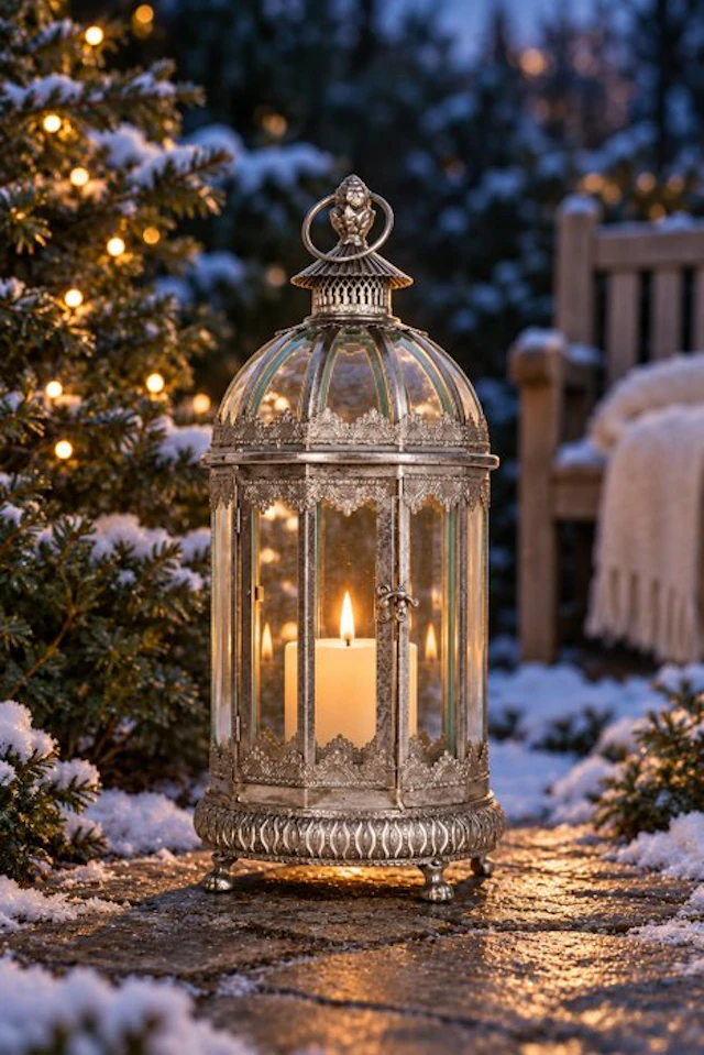 Lantern - Glass, Metal, Iron - Elegant lantern