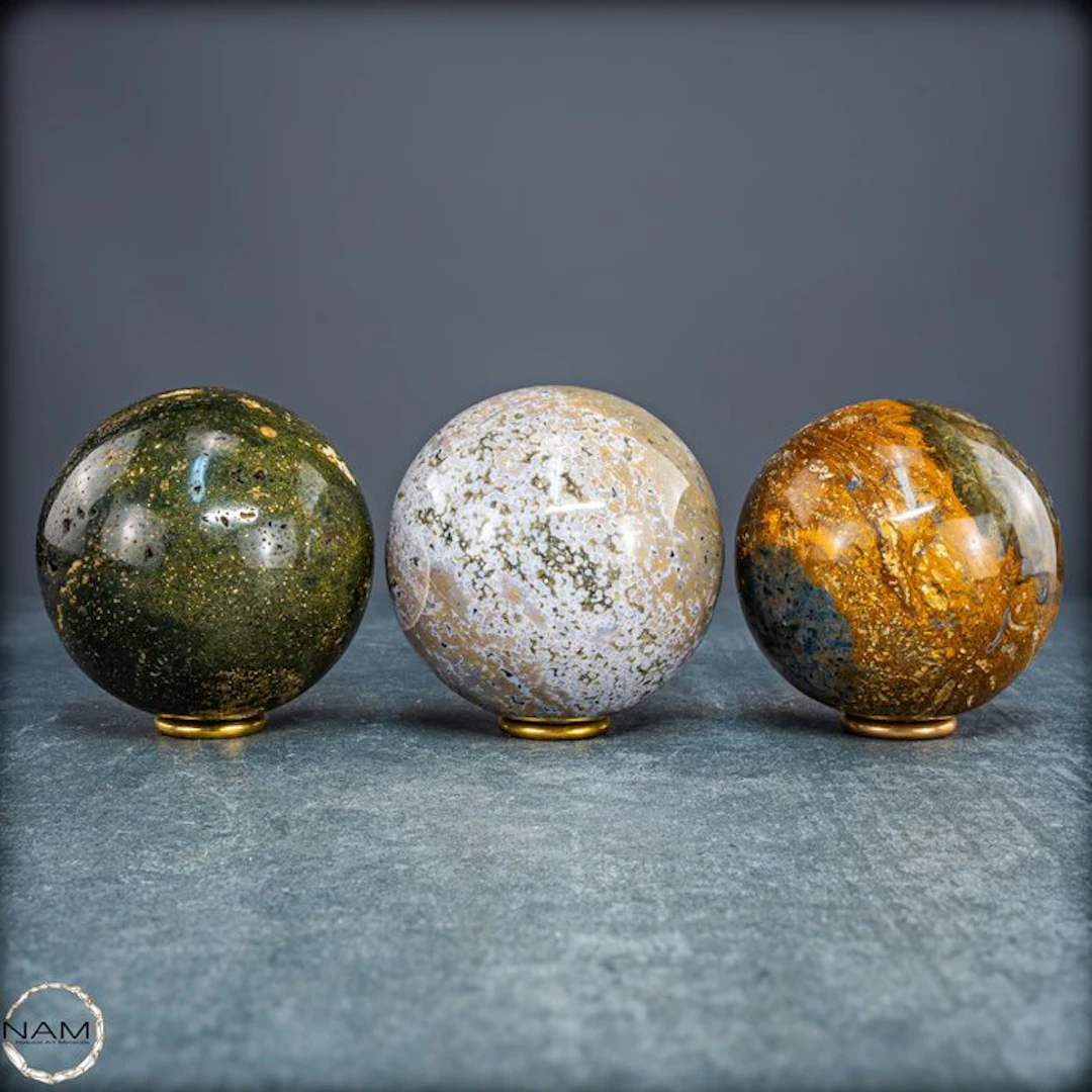 Oceanjaspis Sphere – Unique Natural Art with Fascinating...