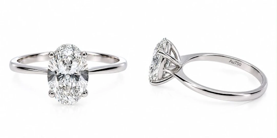 Ring - 18 kt. White gold - 3.08ct. tw. Diamond (Lab-grown)