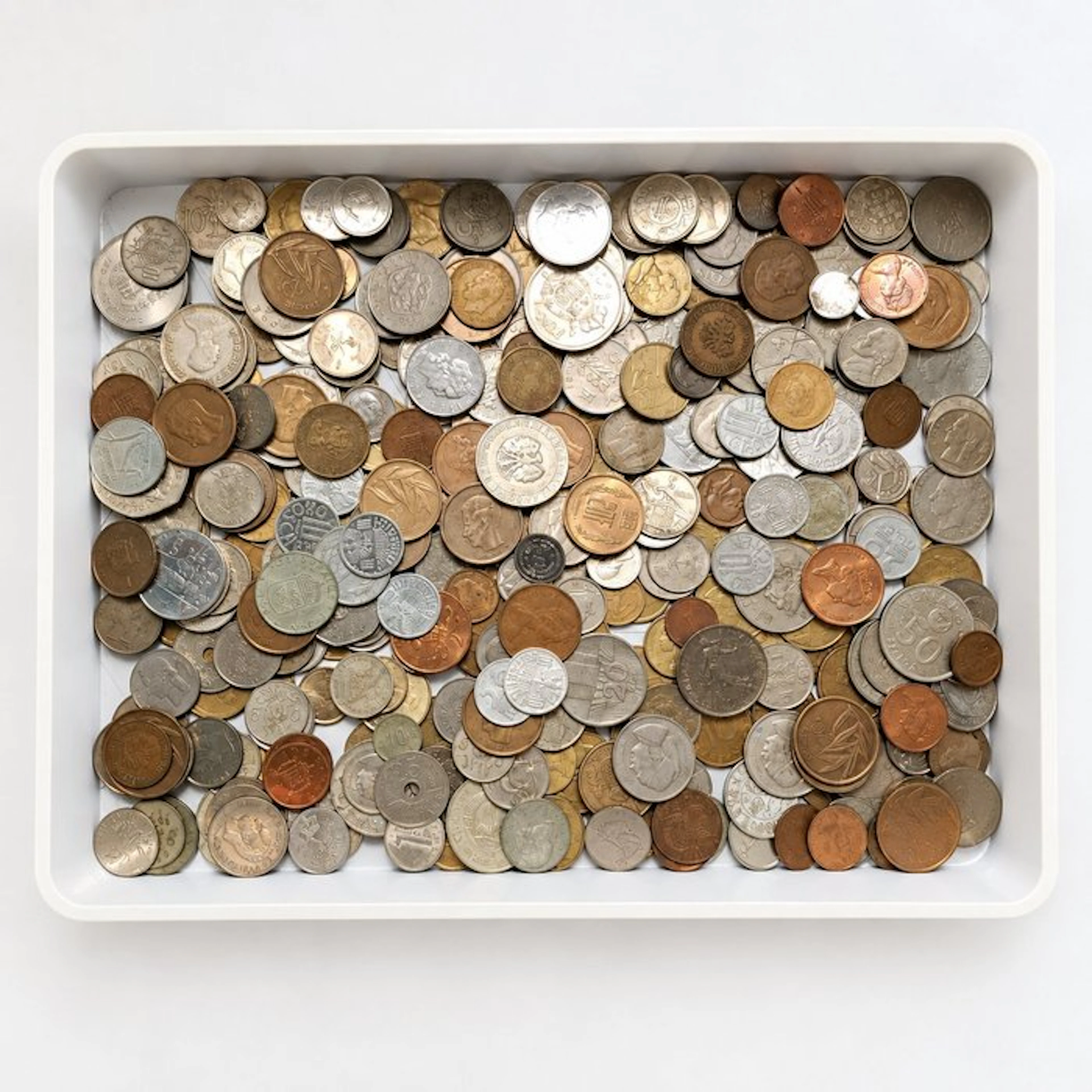 world coins, unsorted, approx. 2 kg. (No reserve price)