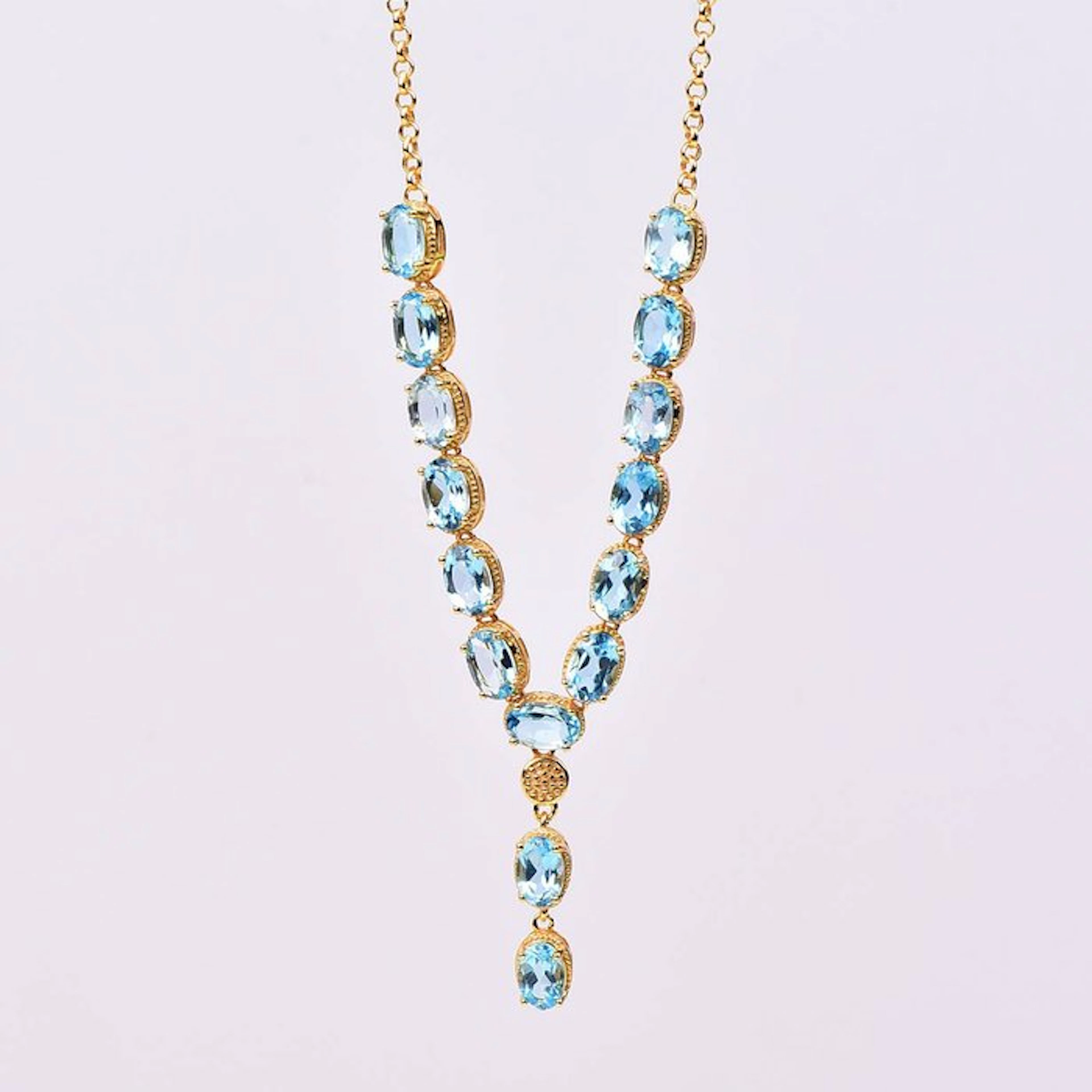 No reserve price - Necklace Silver - Topaz - Certified
