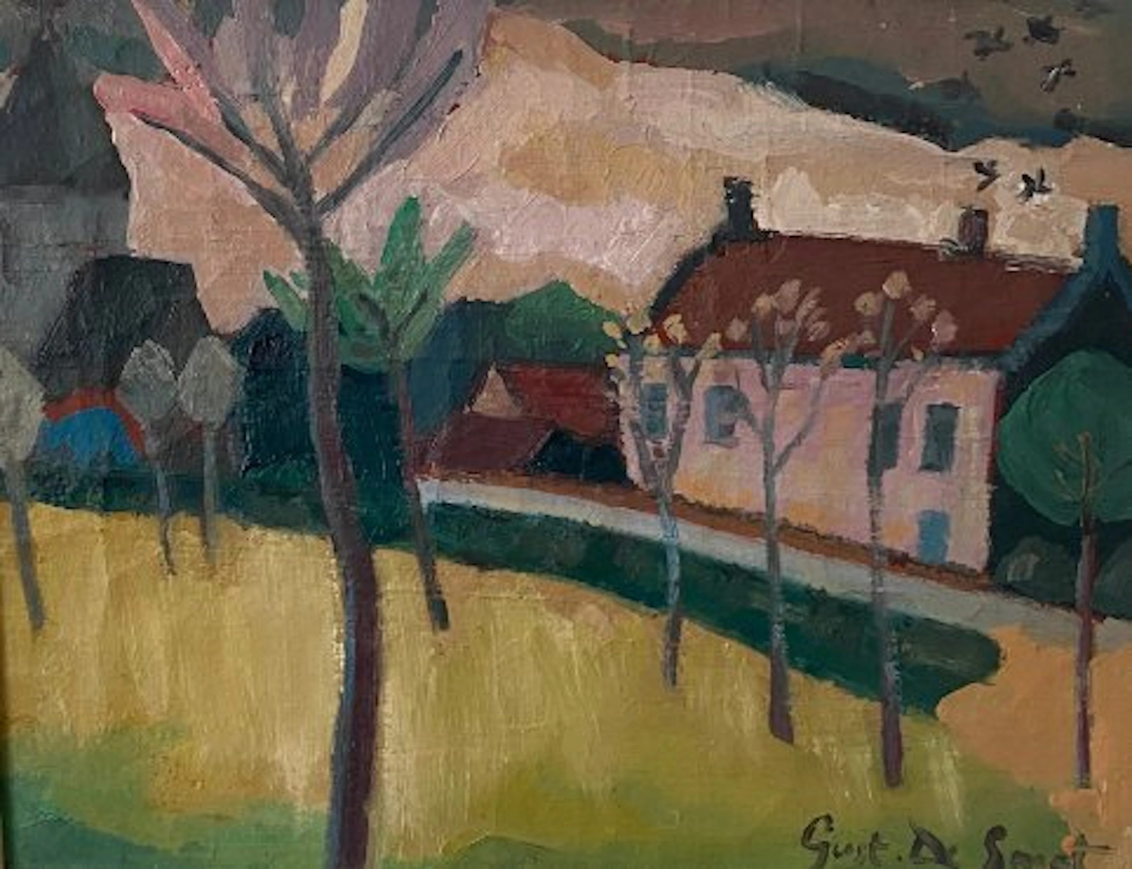 Gustave De Smet ( 1877 - 1943 ) - Zicht op Deurle