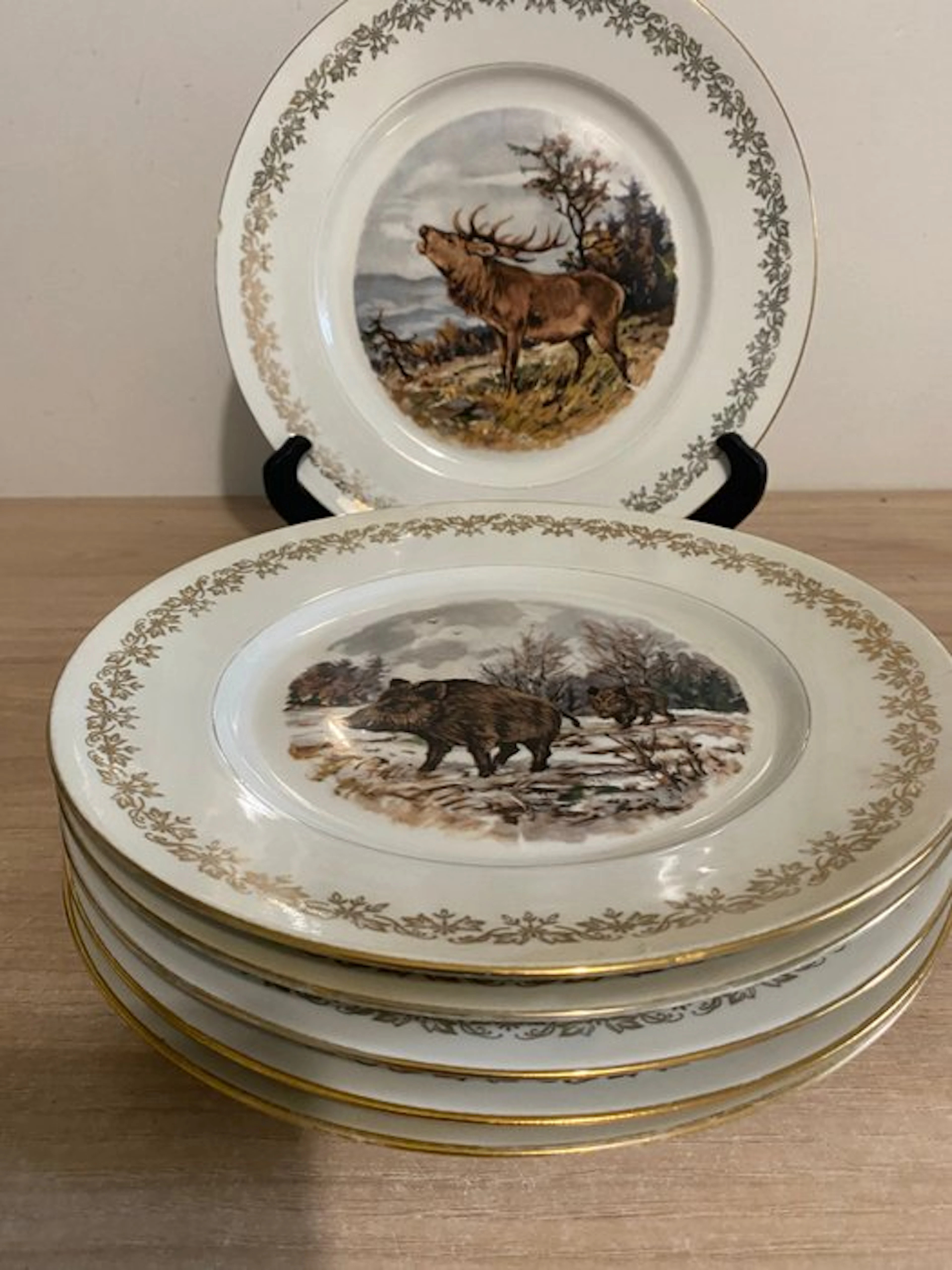 P.L. France - Serving plate (6) - Porcelain - game platter